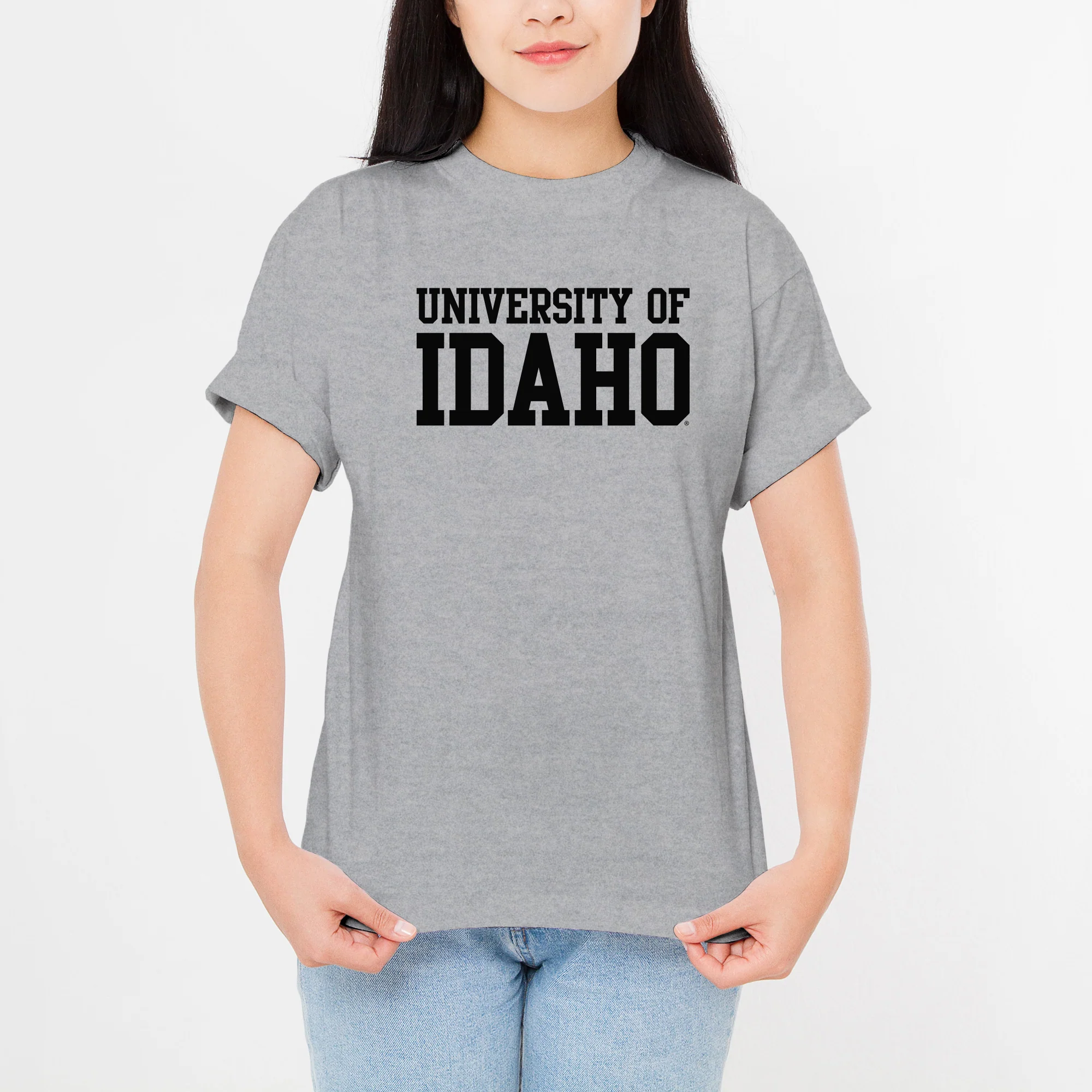 Idaho Vandals Basic Block T Shirt - Sport Grey - Image 4