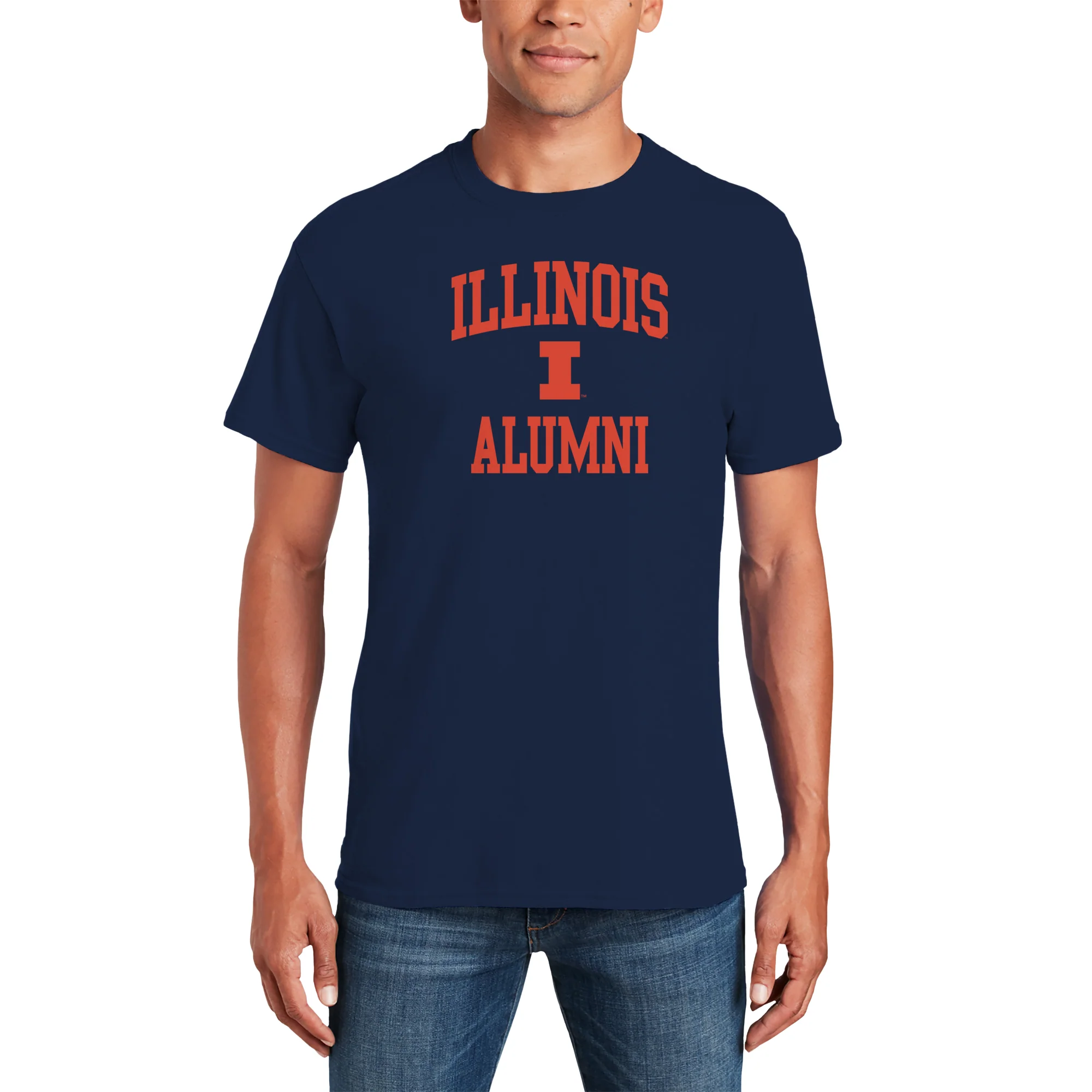 Illinois Arch Logo Alumni T-Shirt - Navy - Image 3