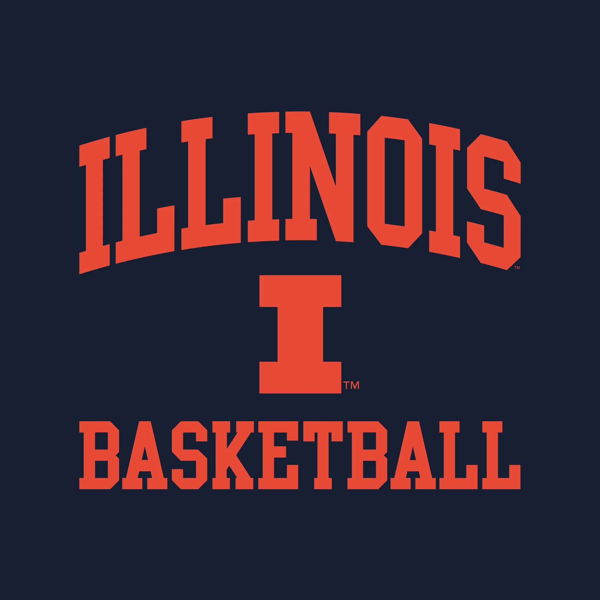Illinois Arch Logo Basketball Long Sleeve - Navy - Image 2