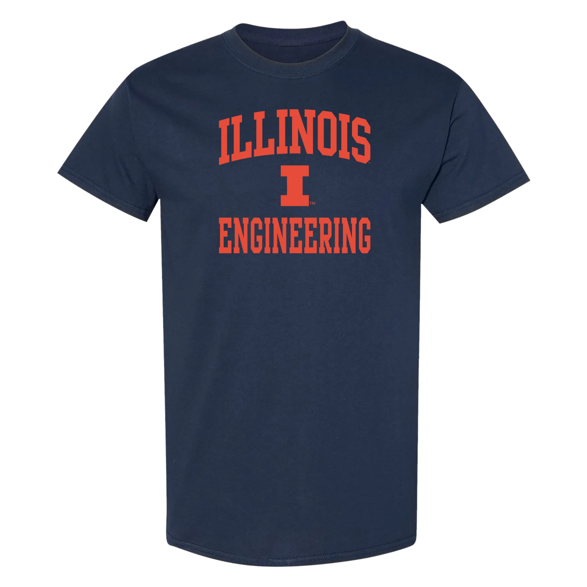 Illinois Arch Logo Engineering T-Shirt - Navy