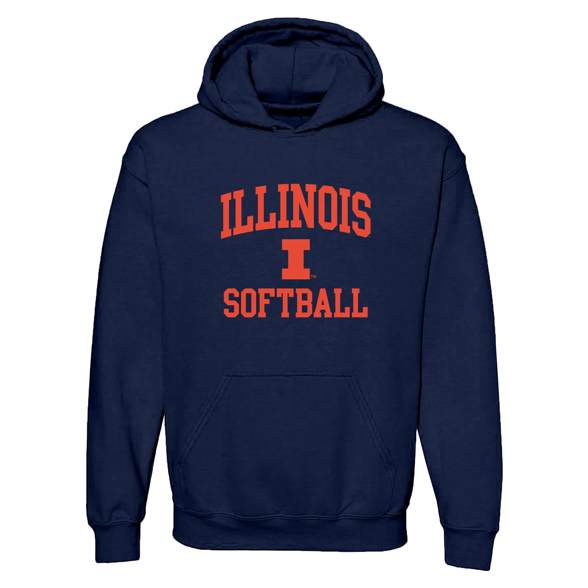 Illinois Arch Logo Softball Hoodie - Navy