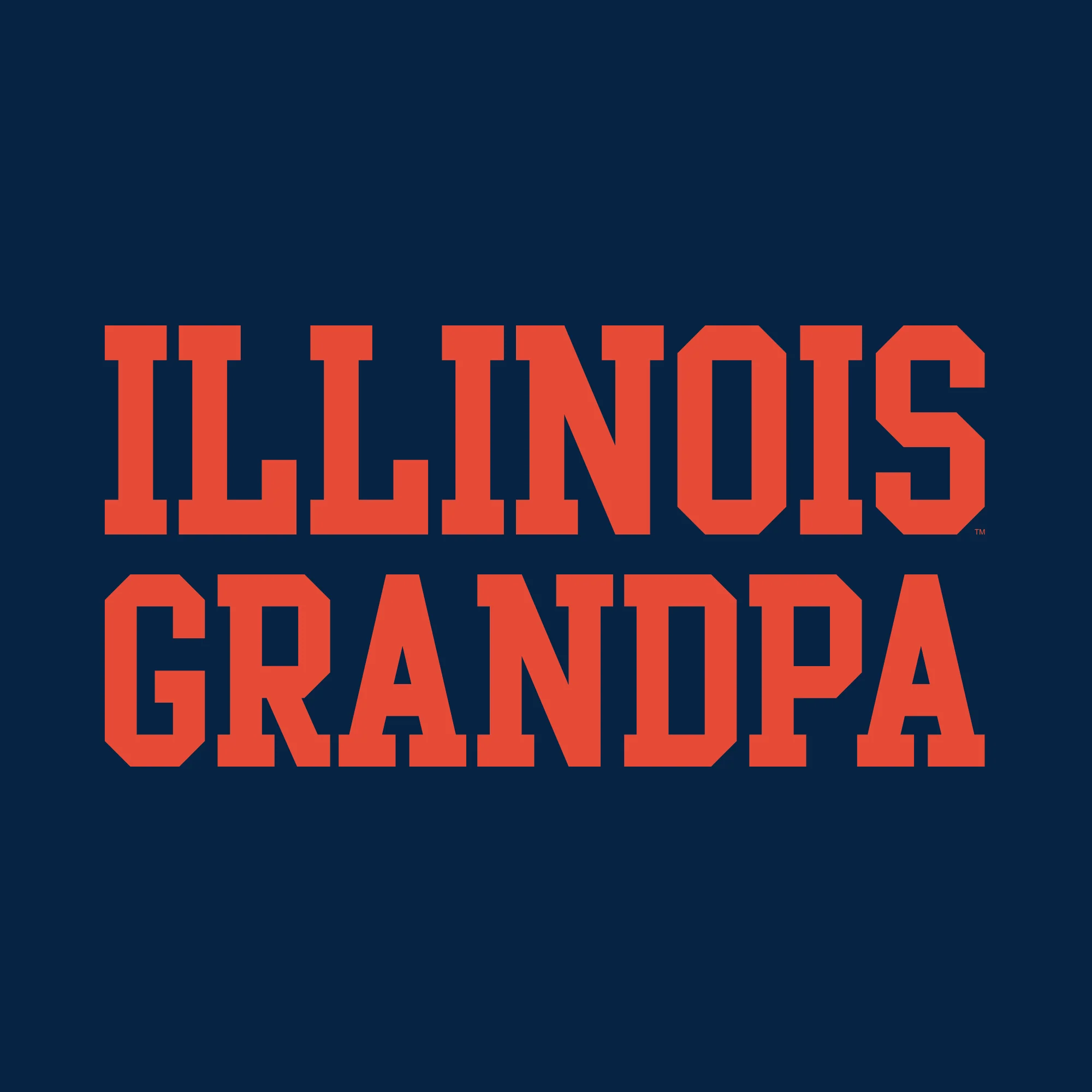 Illinois Basic Block Grandpa Crewneck - Navy - Image 2