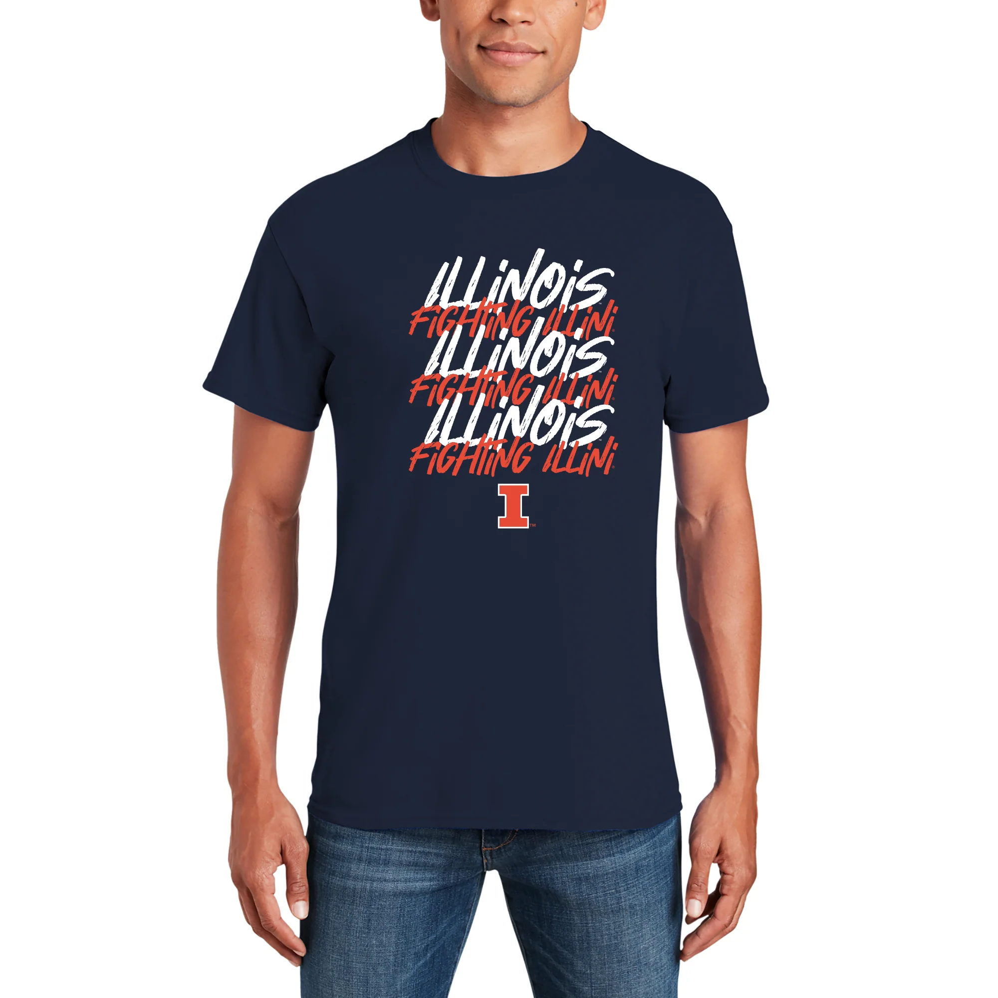 Illinois Marker Repeat T-Shirt - Navy - Image 3