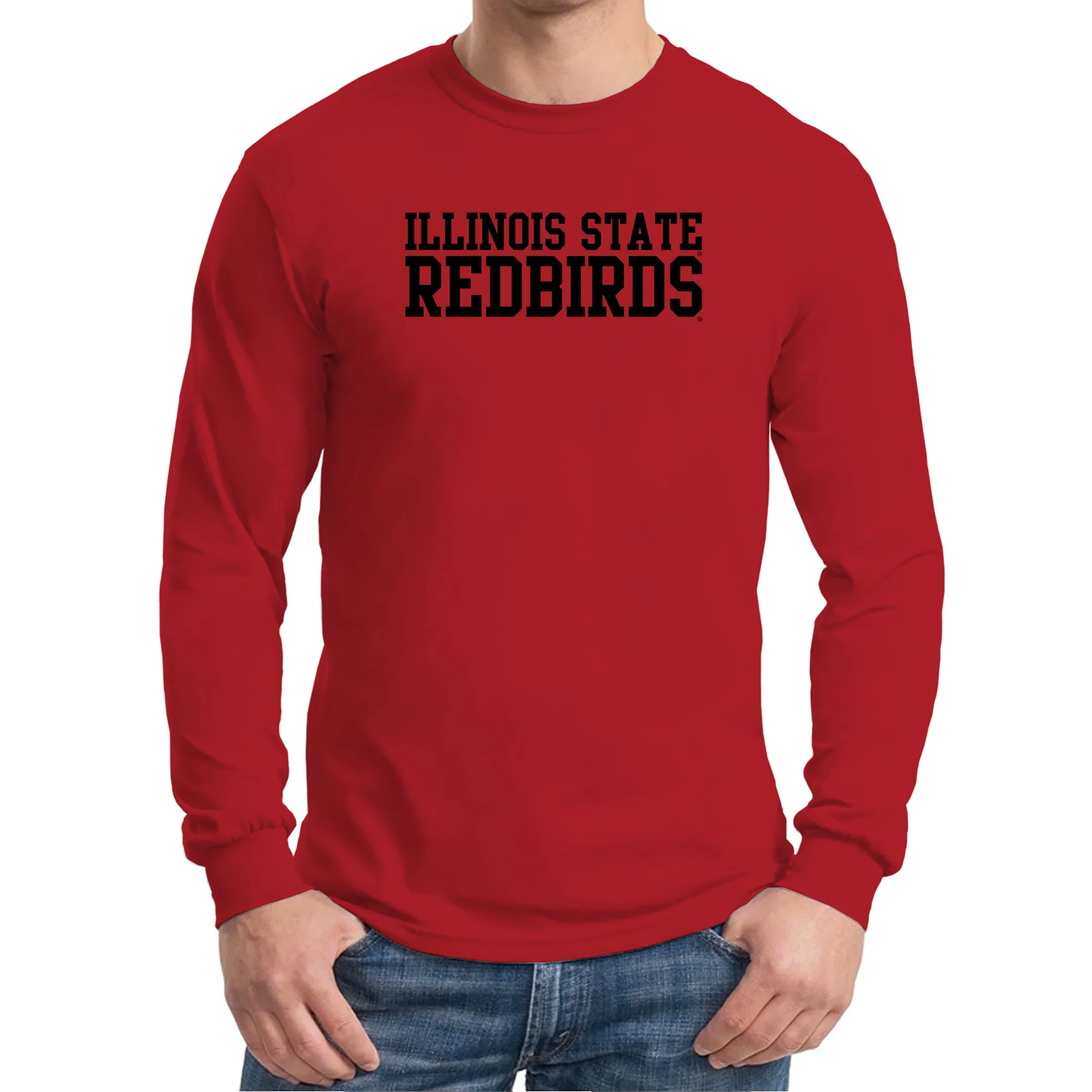 Illinois State Redbirds Basic Block Long Sleeve T-Shirt - Red - Image 3