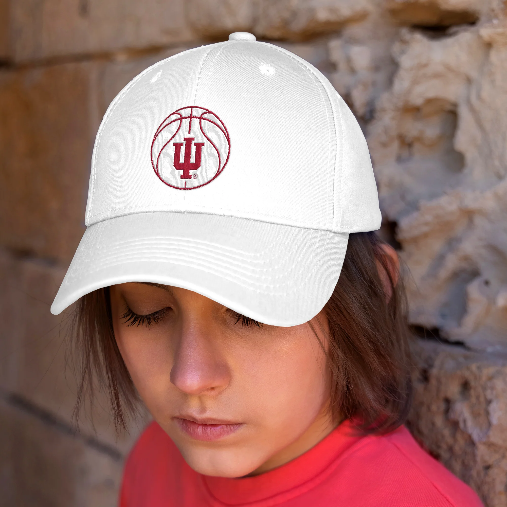 Indiana Basketball Outline EMB Dad Hat - Image 6