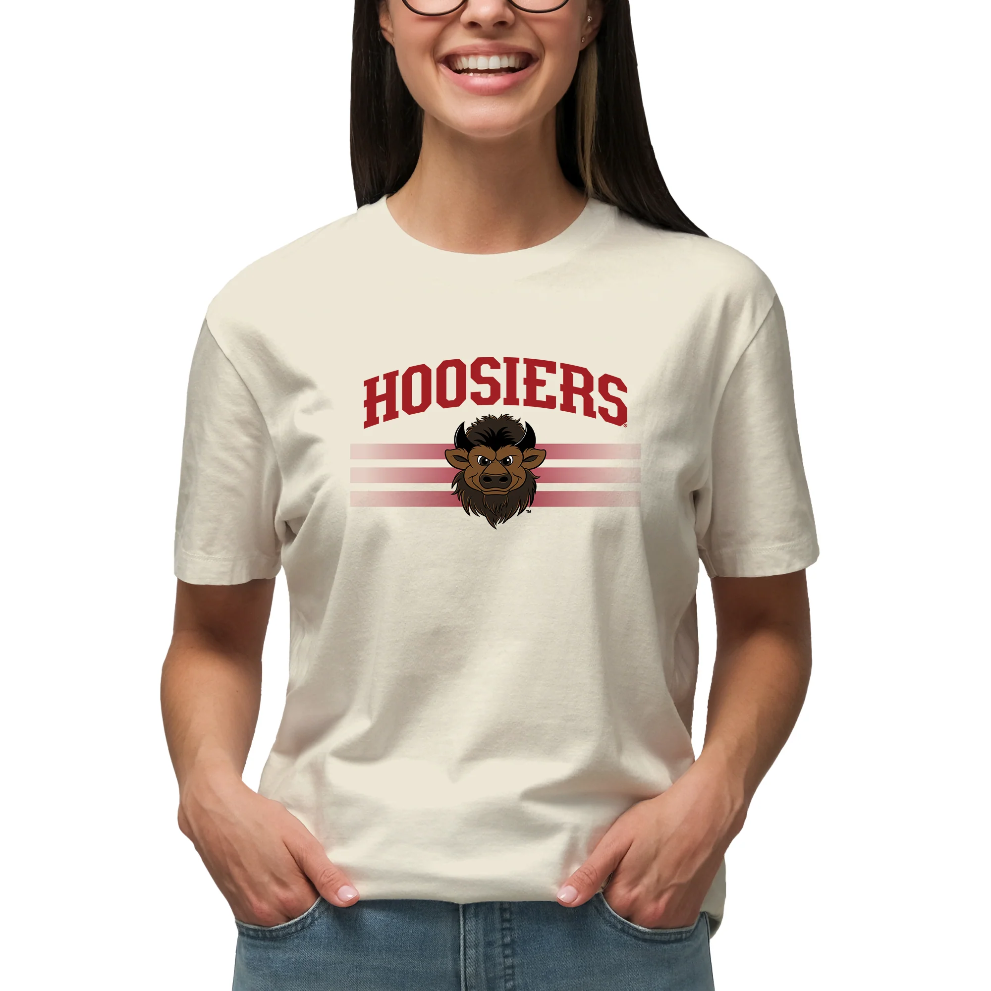 Indiana Dynasty Logo Bison T-Shirt - Natural - Image 4