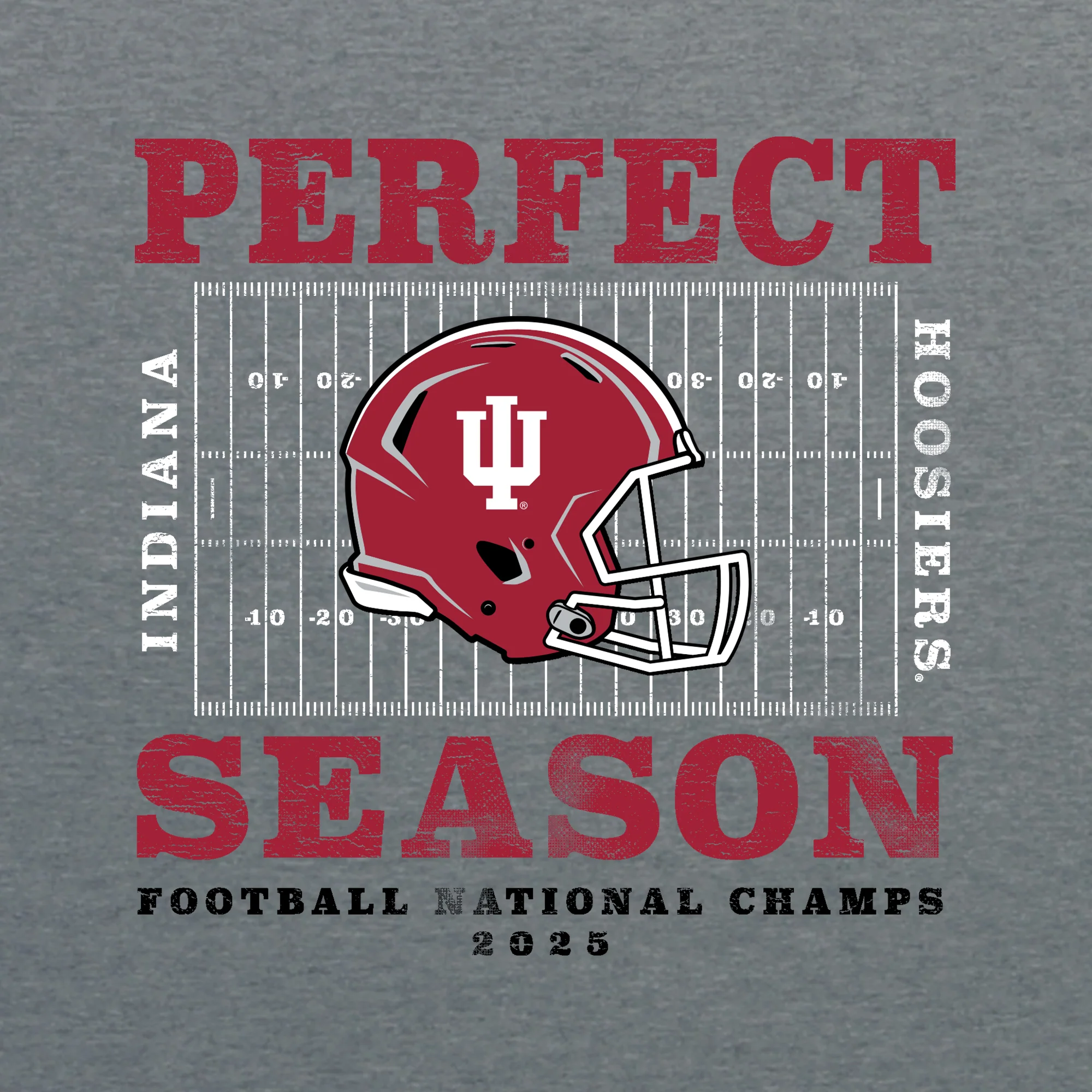 Indiana Perfect Season National Champions 2025 T-Shirt - Graphite Heather - Image 4
