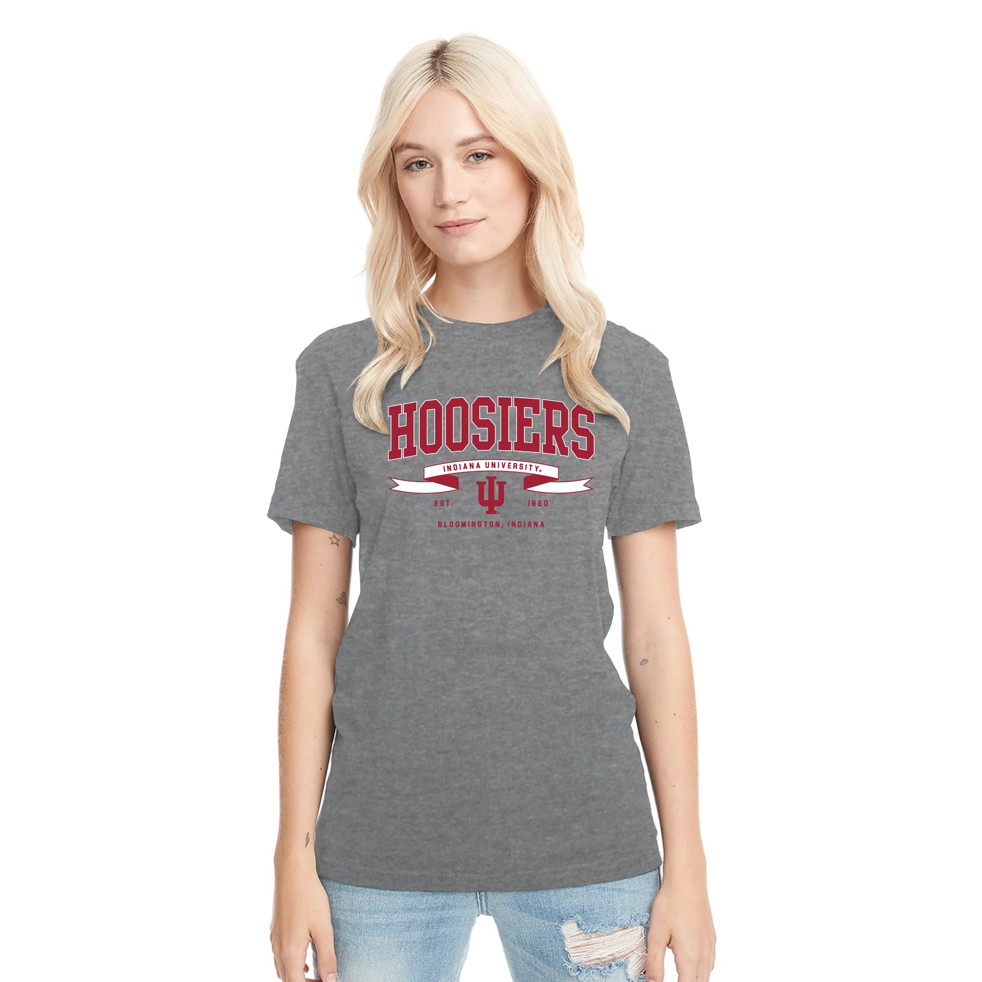 Indiana Ribbon Flight NLA Triblend T-Shirt - Premium Heather - Image 4