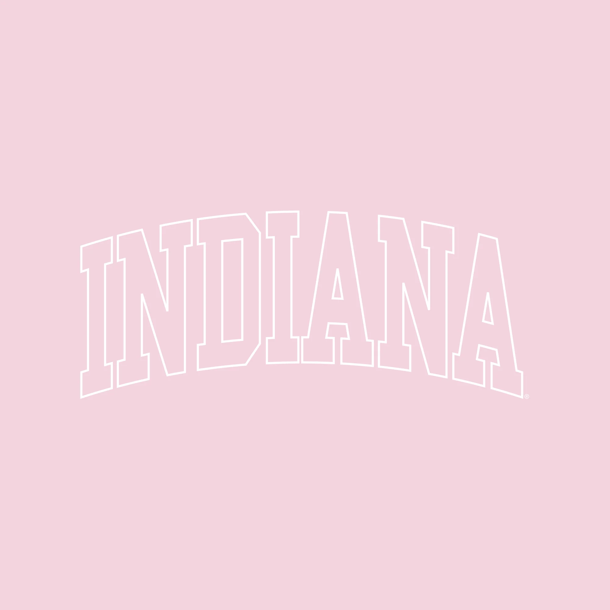 Indiana Tonal Arch with Wrist Print Crewneck - Light Pink - Image 2