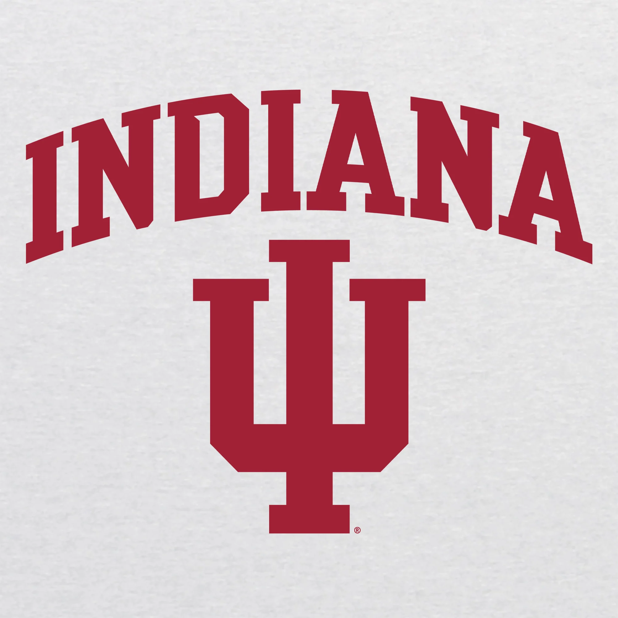 Indiana University Hoosiers Arch Logo Triblend Short Sleeve T-Shirt - Heather White - Image 2