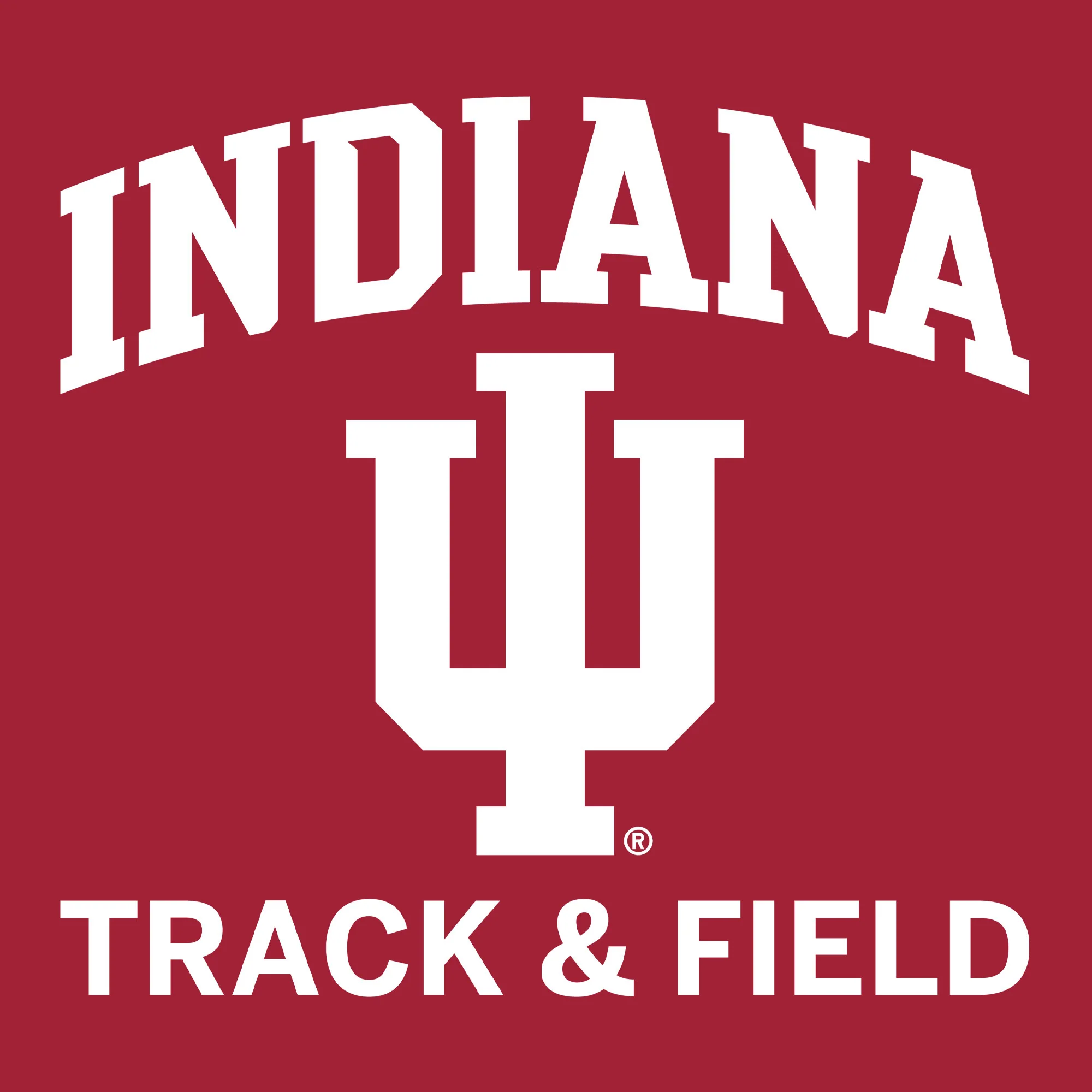 Indiana University Hoosiers Arch Logo Track & Field Long Sleeve T Shirt - Cardinal - Image 2