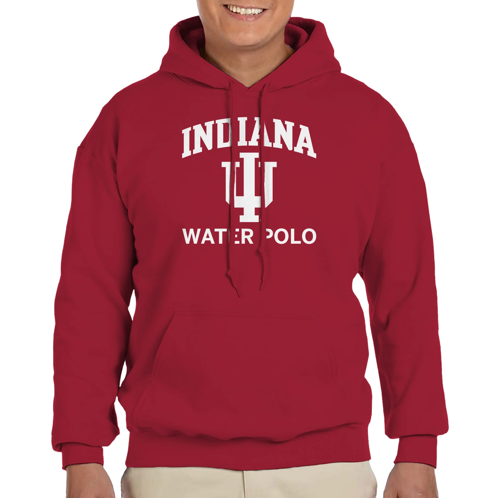 Indiana University Hoosiers Arch Logo Water Polo Hoodie - Cardinal - Image 3