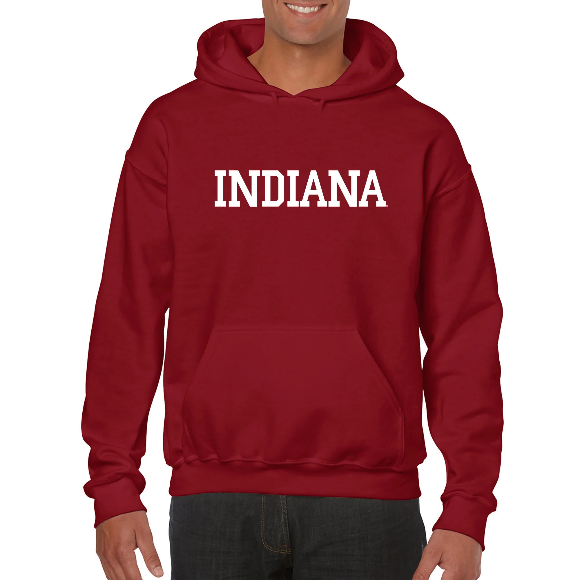 Indiana University Hoosiers Basic Block Hoodie - Cardinal - Image 3