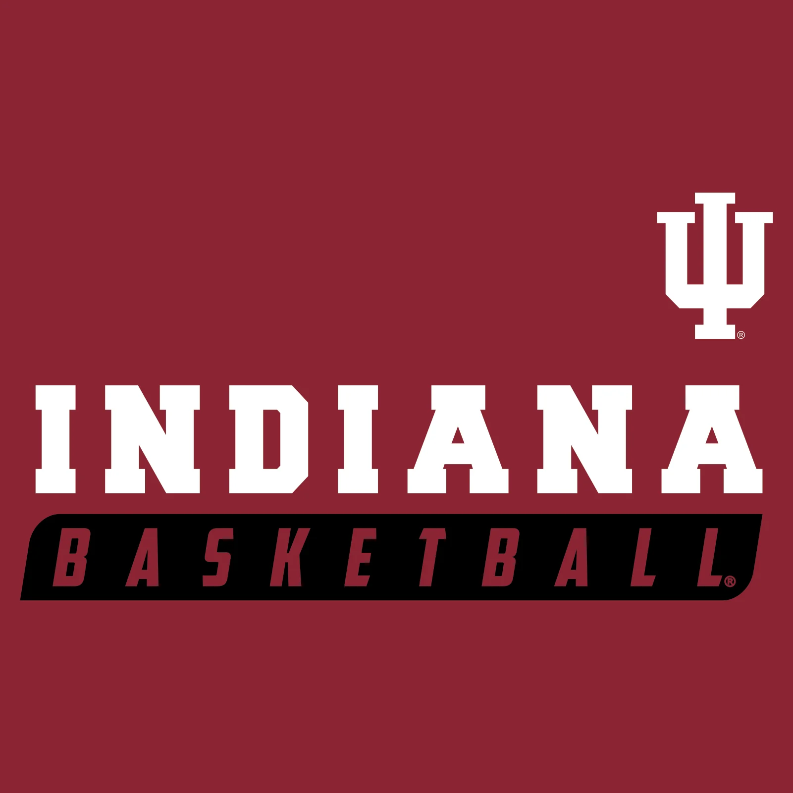 Indiana University Hoosiers Basketball Slant Short Sleeve T-Shirt - Cardinal - Image 2