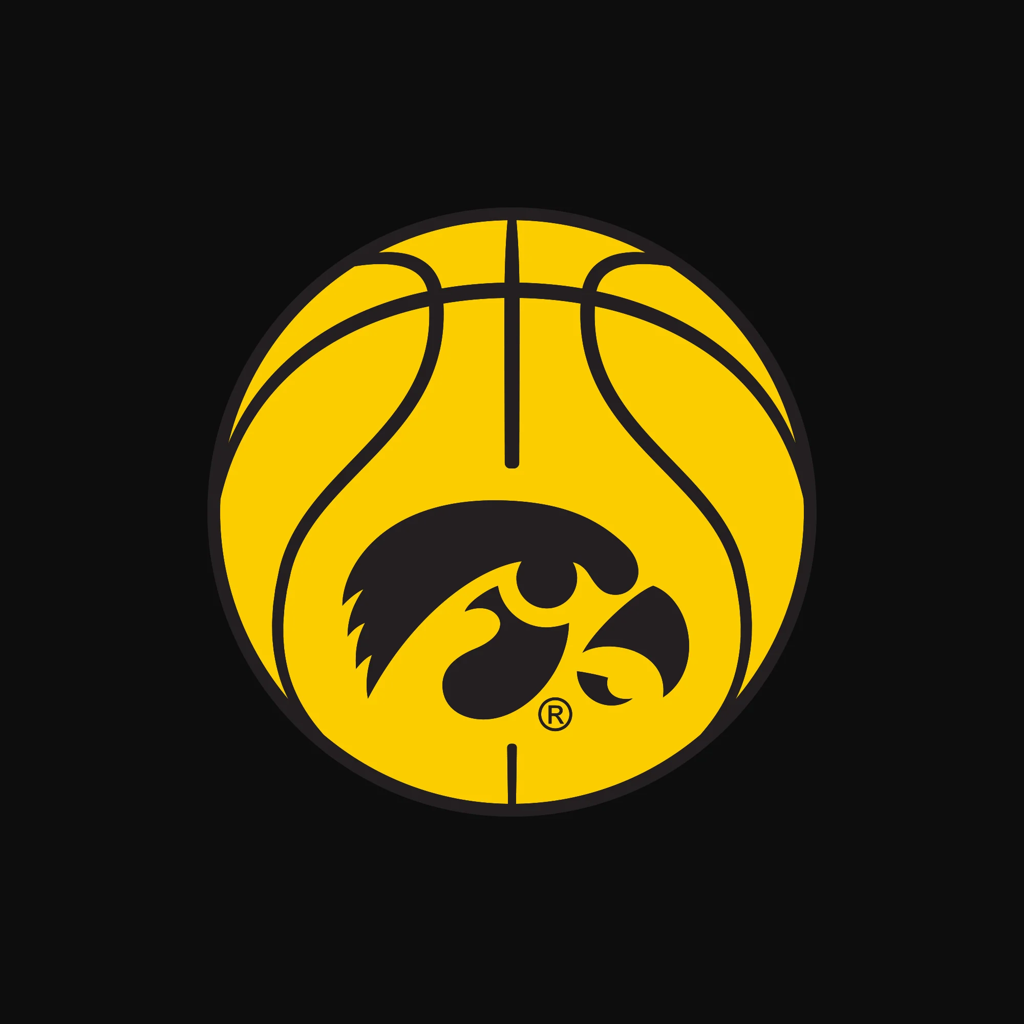 Iowa Basketball Outline LC EMB Polo - Black - Image 2