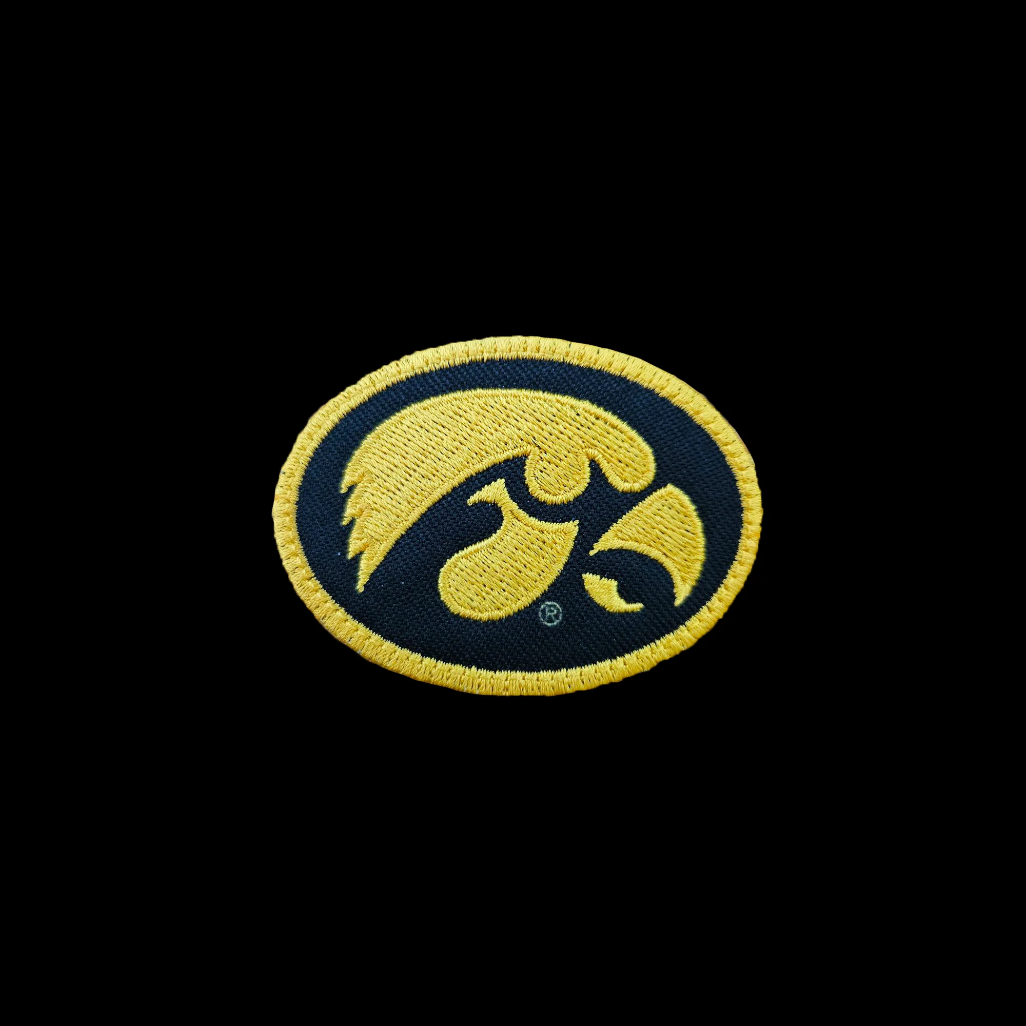 Iowa Oval Logo Patch 1/4 Zip Sweatshirt - Black - Image 2