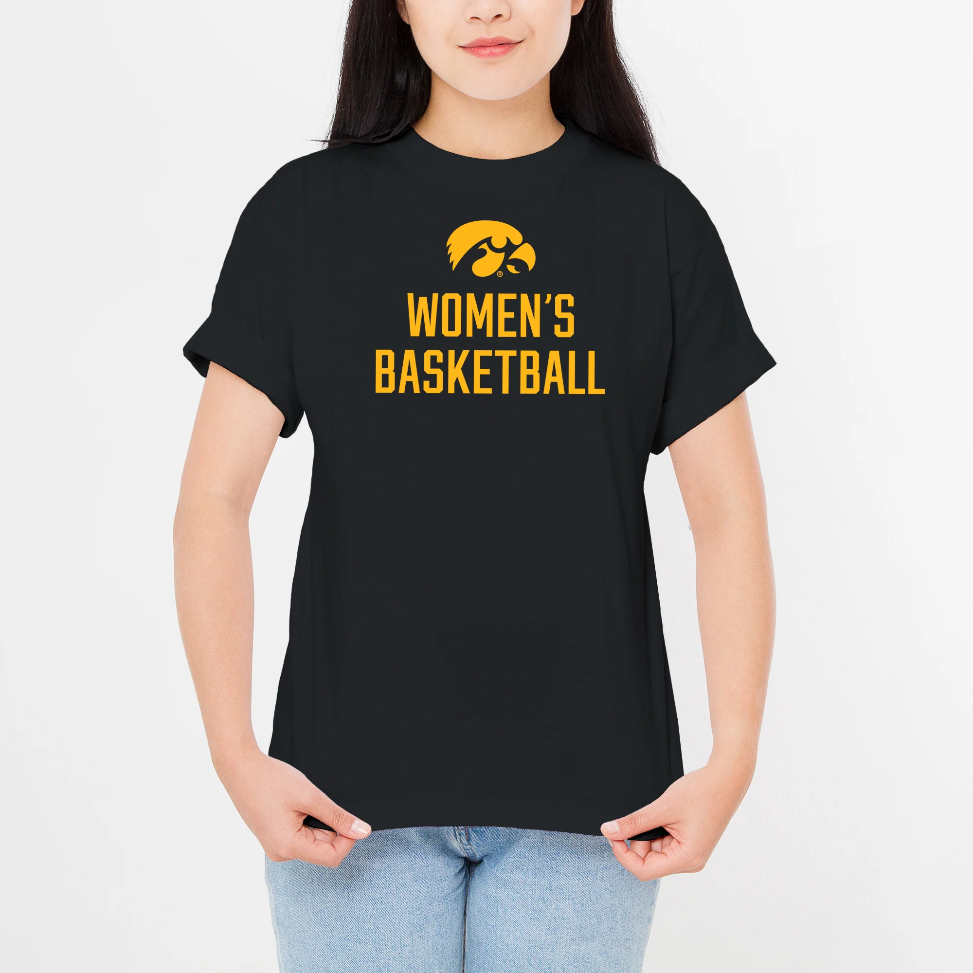 Iowa Women's Basketball Logo T-Shirt - Black - Image 4