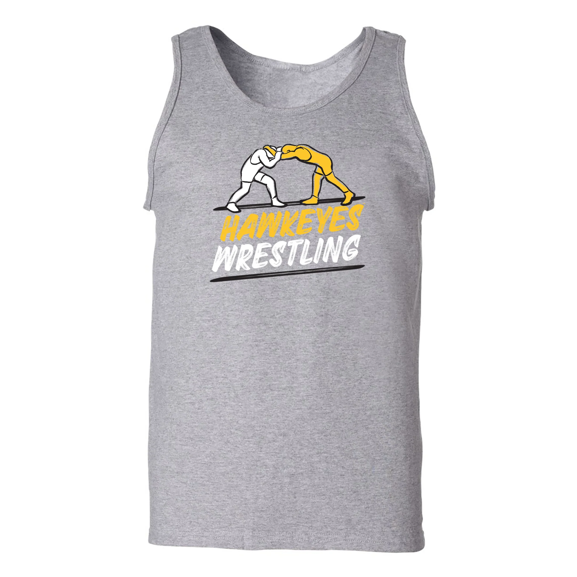 Iowa Wrestling Sketch Tank Top - Sport Grey