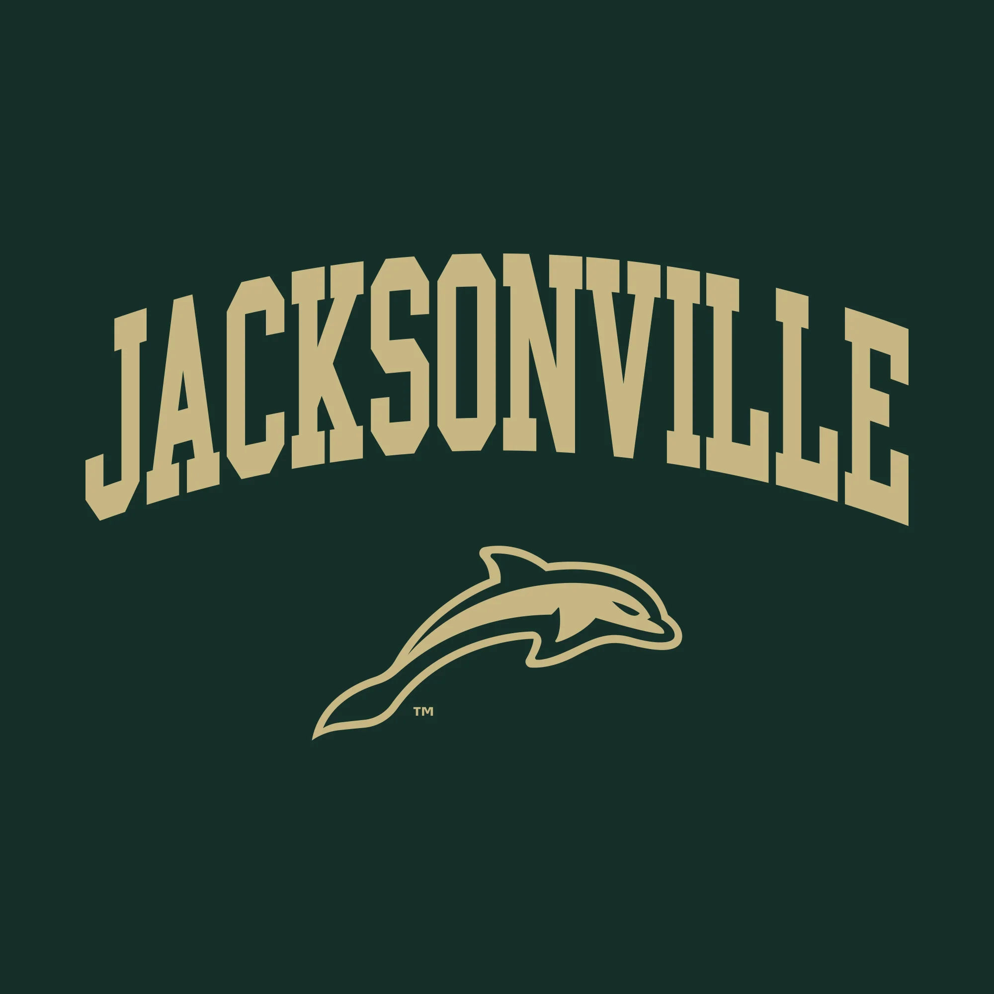 Jacksonville University Dolphins Arch Logo Cotton T-Shirt - Forest - Image 2