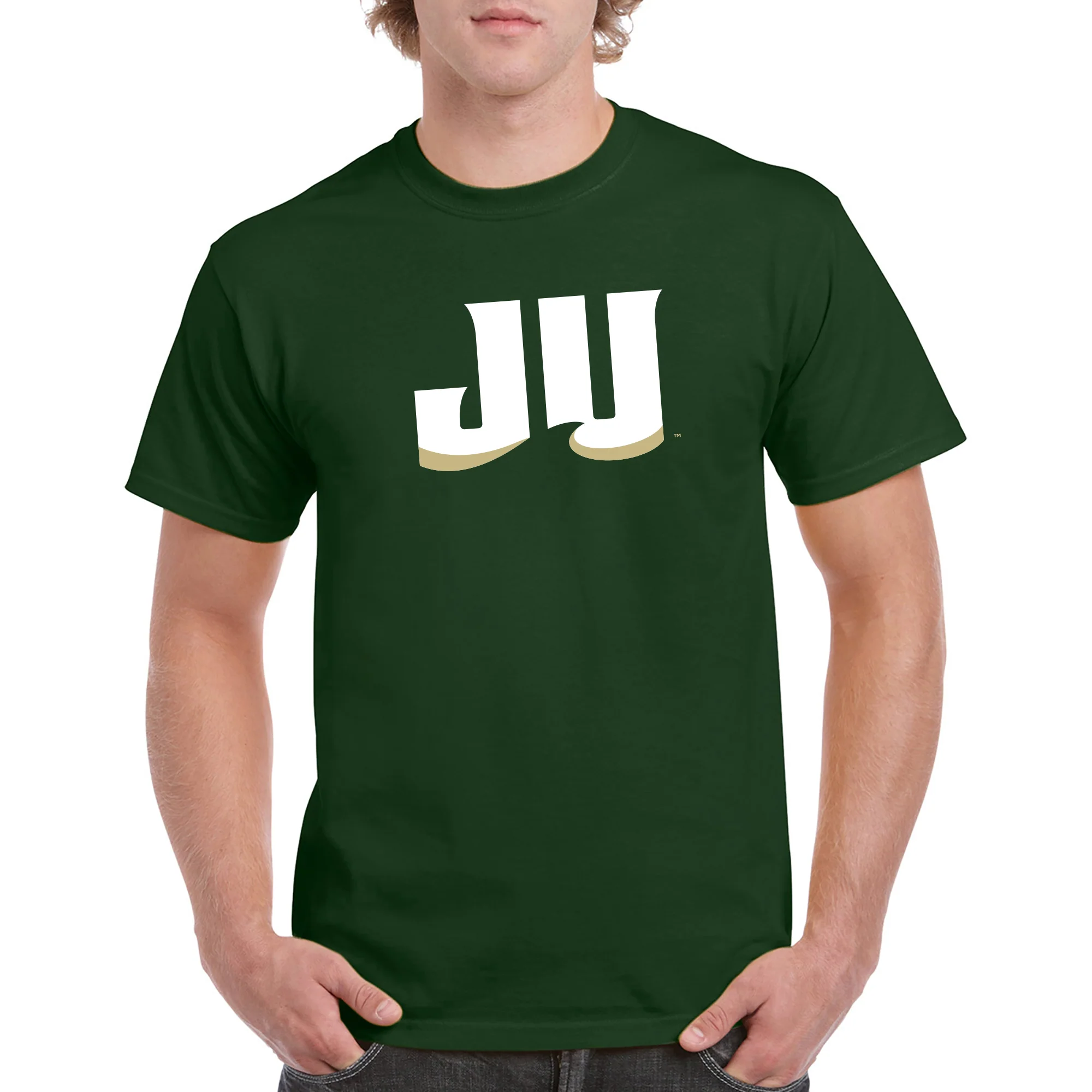 Jacksonville University Dolphins Primary Logo Cotton T-Shirt - Forest - Image 3