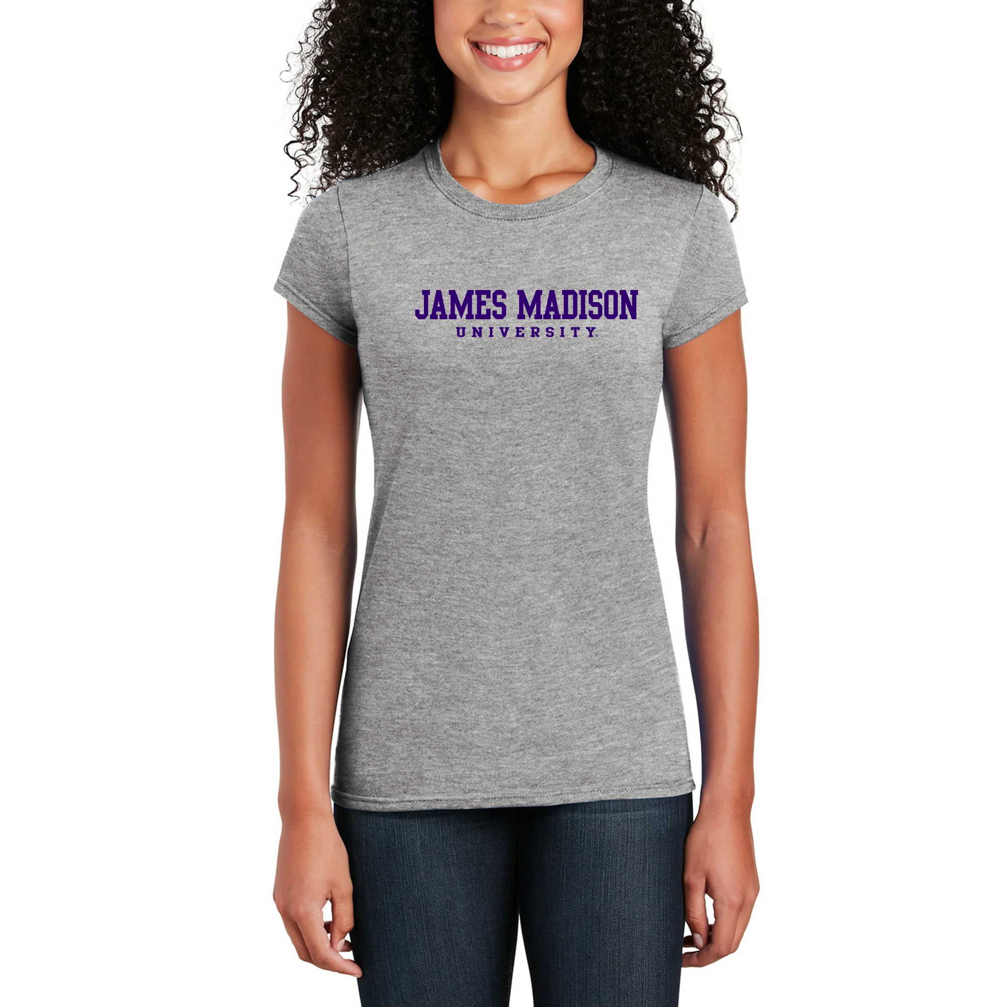 James Madison Basic Block Women's T-Shirt - Sport Grey - Image 4