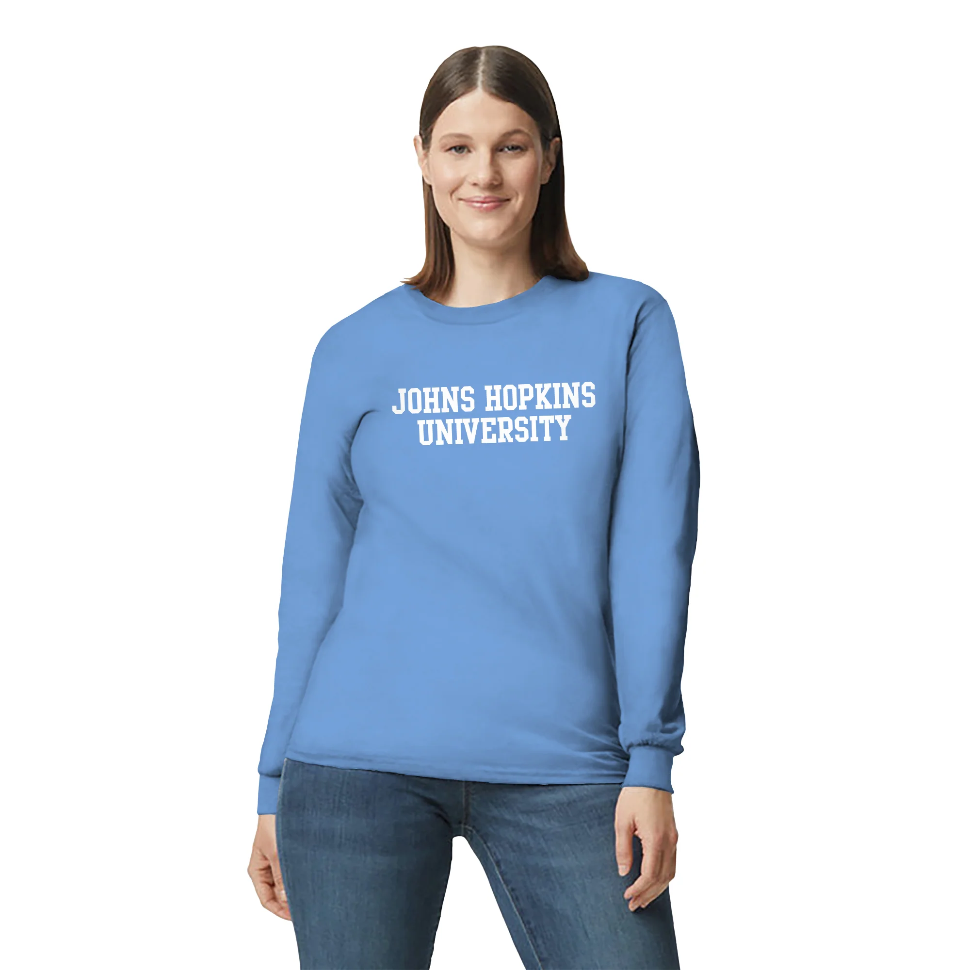 Johns Hopkins Blue Jays Basic Block Long Sleeve - Carolina Blue - Image 4