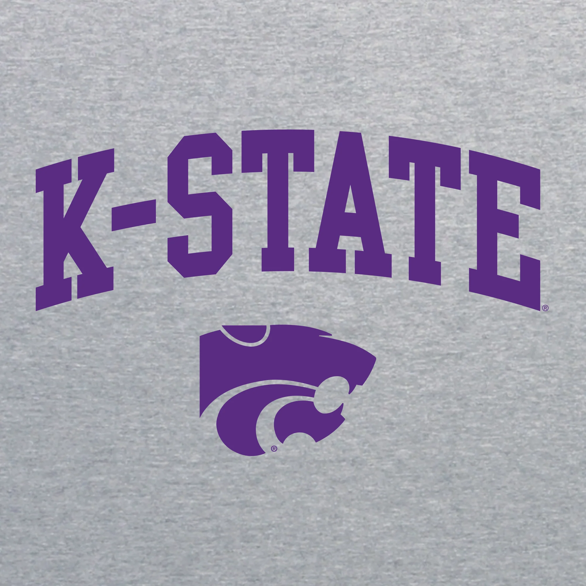 Kansas State University Wildcats Arch Logo Cotton Women's T-Shirt - Sport Grey - Image 2