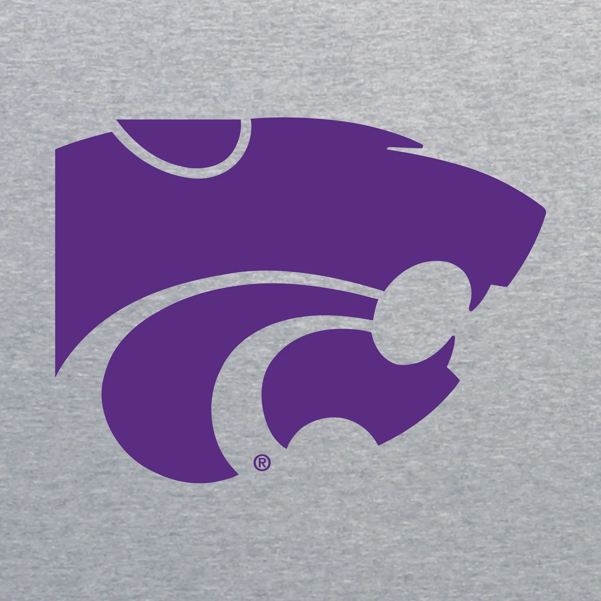 Kansas State University Wildcats Primary Logo Cotton Youth T-Shirt - Sport Grey - Image 2