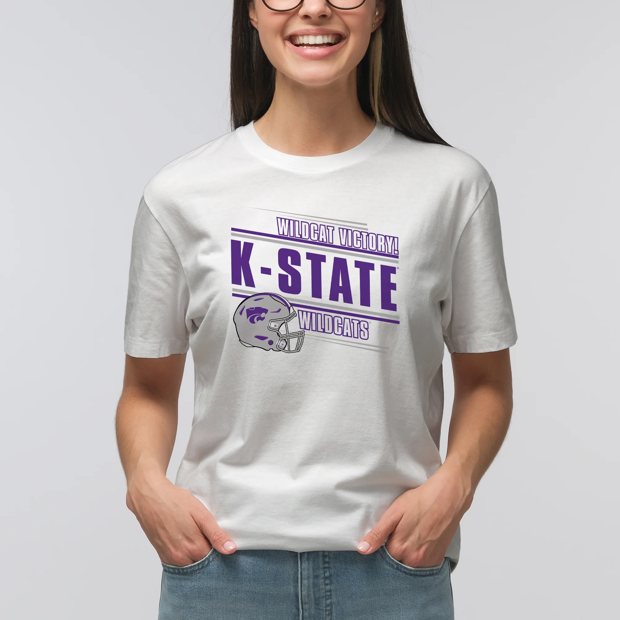 Kansas State Wildcats Action Cheer T-Shirt - White - Image 4