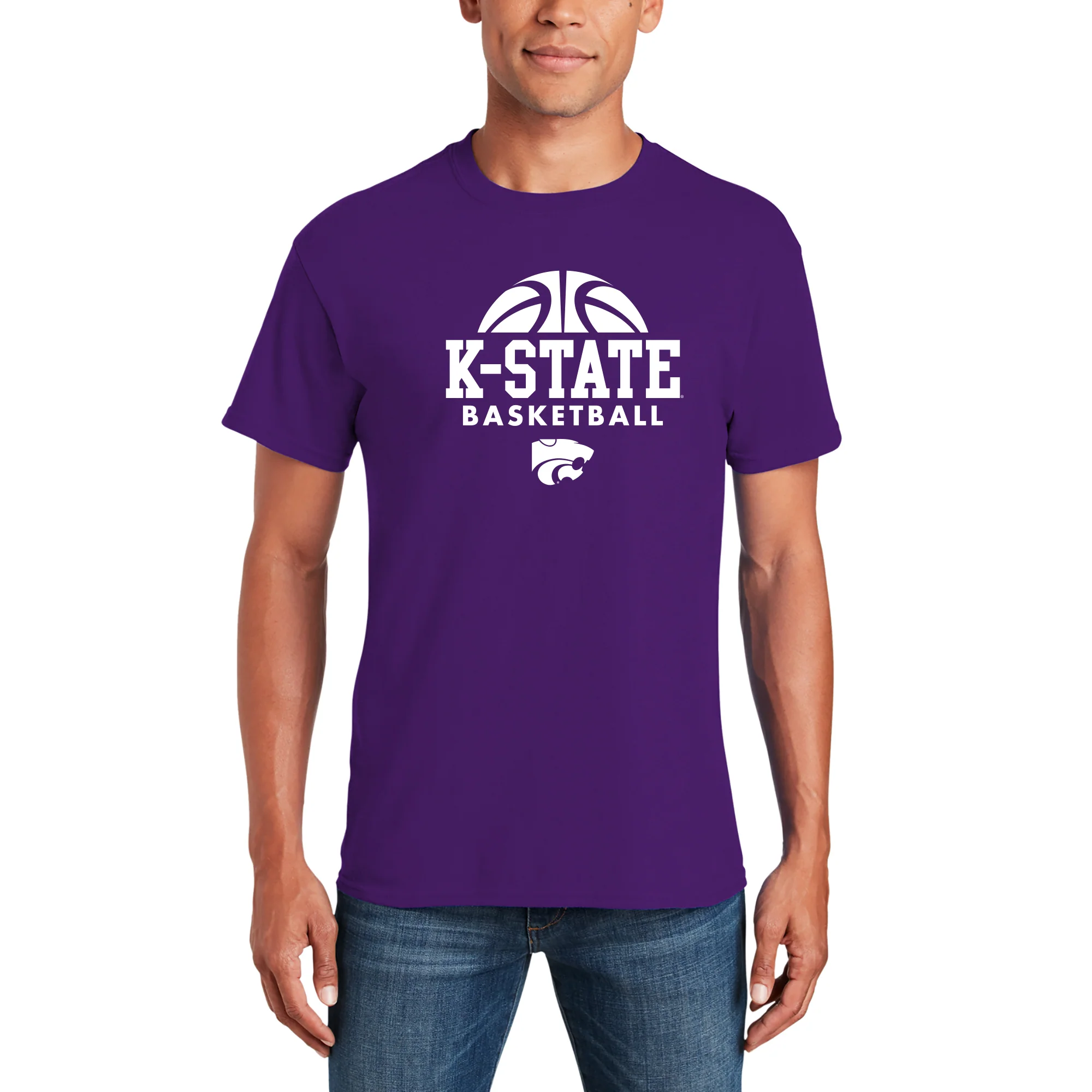 Kansas State Wildcats Basketball Hype T Shirt - Purple - Image 4