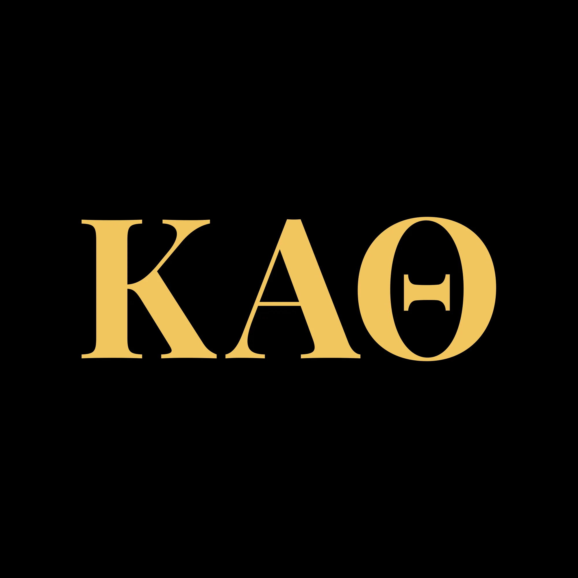 Kappa Alpha Theta Greek Letter Block Womens Long Sleeve - Black - Image 2