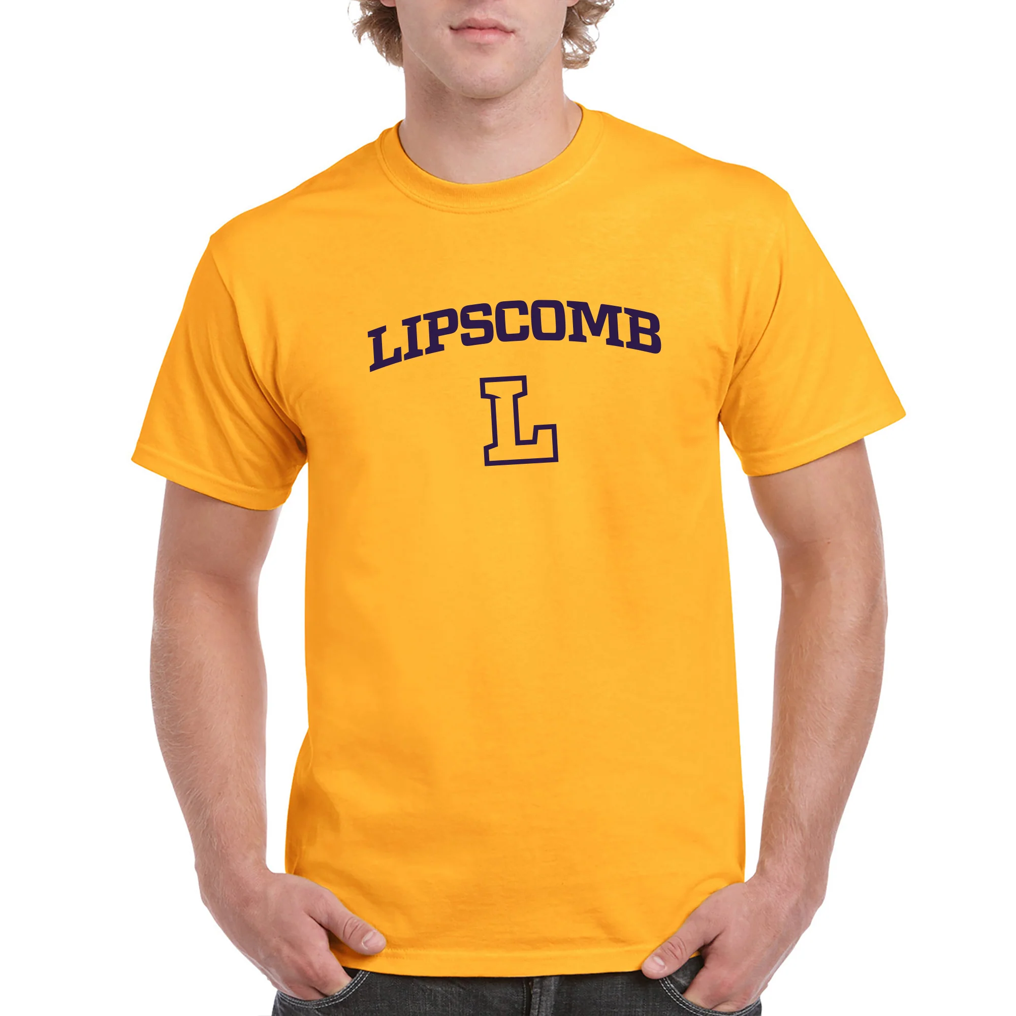 Lipscomb University Bisons Arch Logo Short Sleeve T Shirt - Gold - Image 3