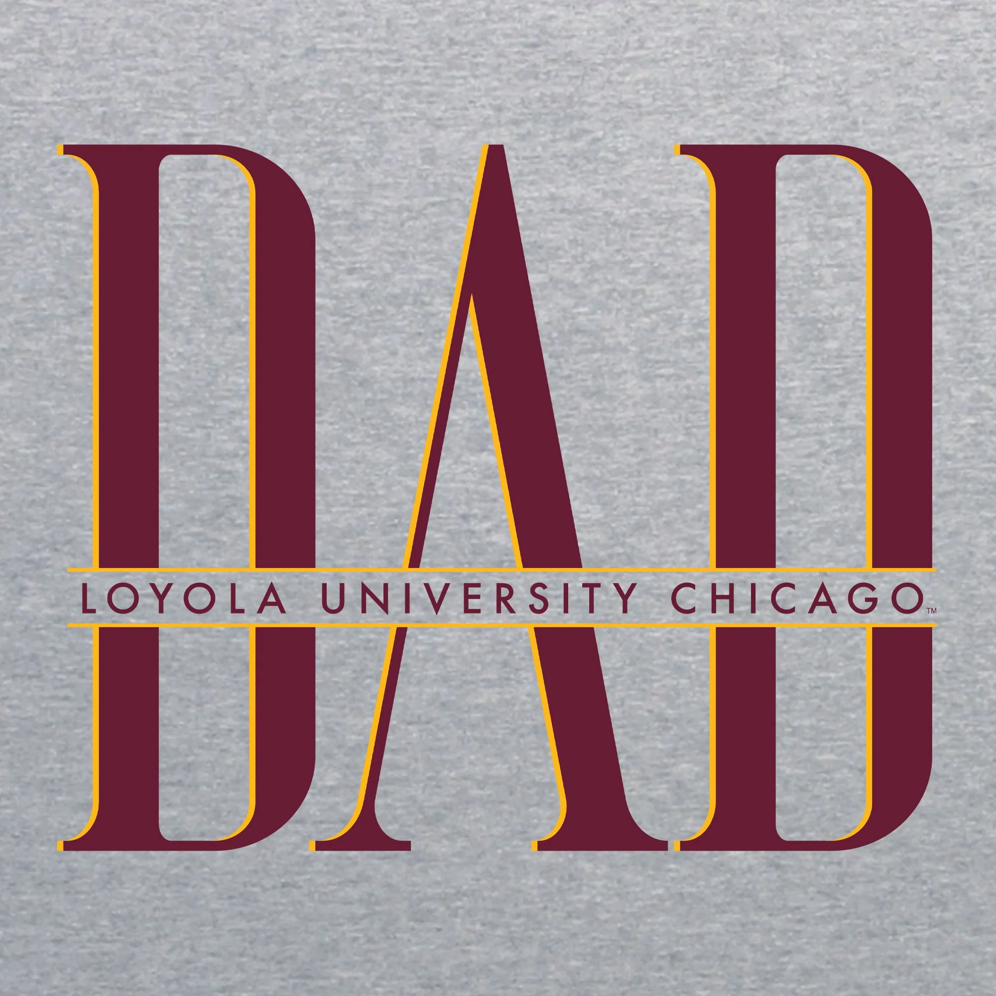 Loyola Chicago Classic Dad T-Shirt - Sport Grey - Image 2
