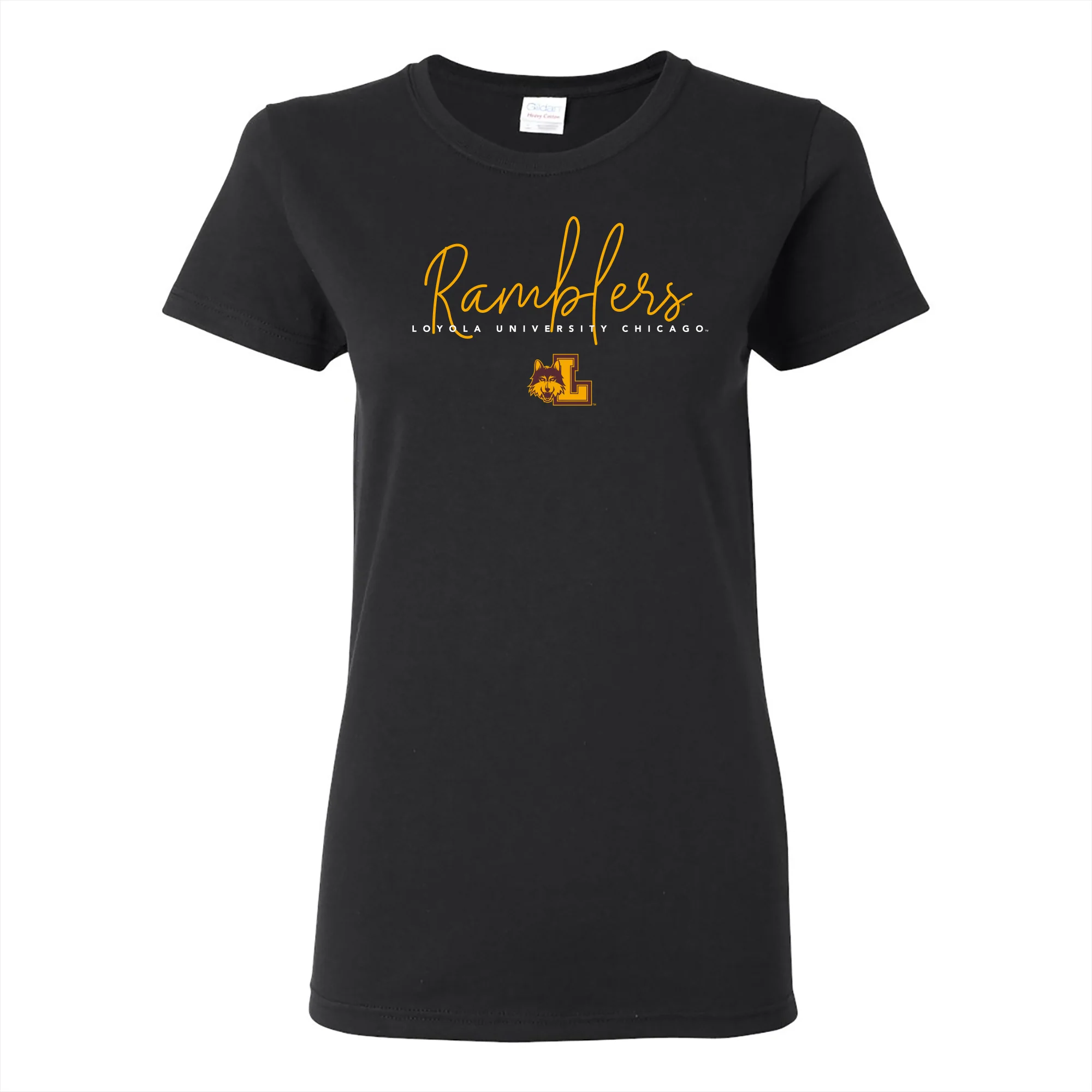 Loyola Chicago Thin Script Women's T-Shirt - Black