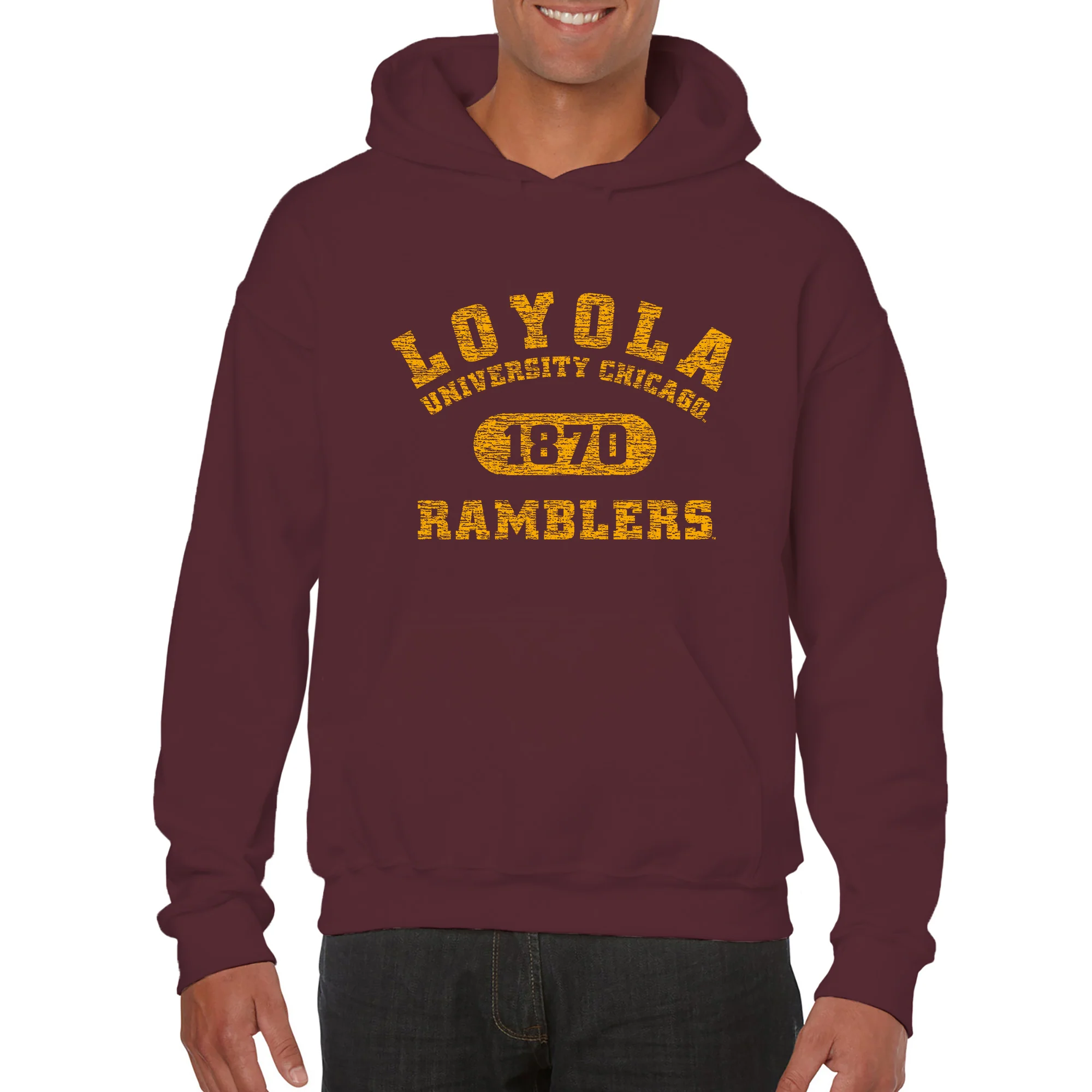 Loyola University Chicago Ramblers Athletic Arch Hoodie - Maroon - Image 3