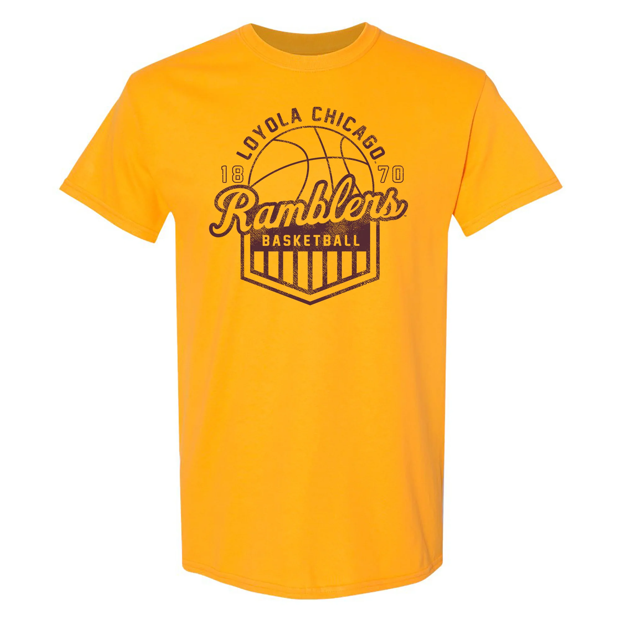 Loyola University Chicago Ramblers Basketball Shield T Shirt - Image 2