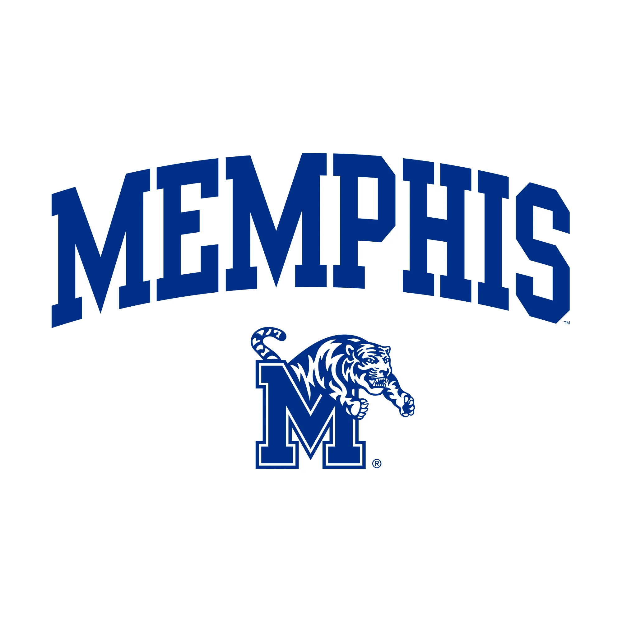 Memphis Tigers Arch Logo Youth T-Shirt - White - Image 2