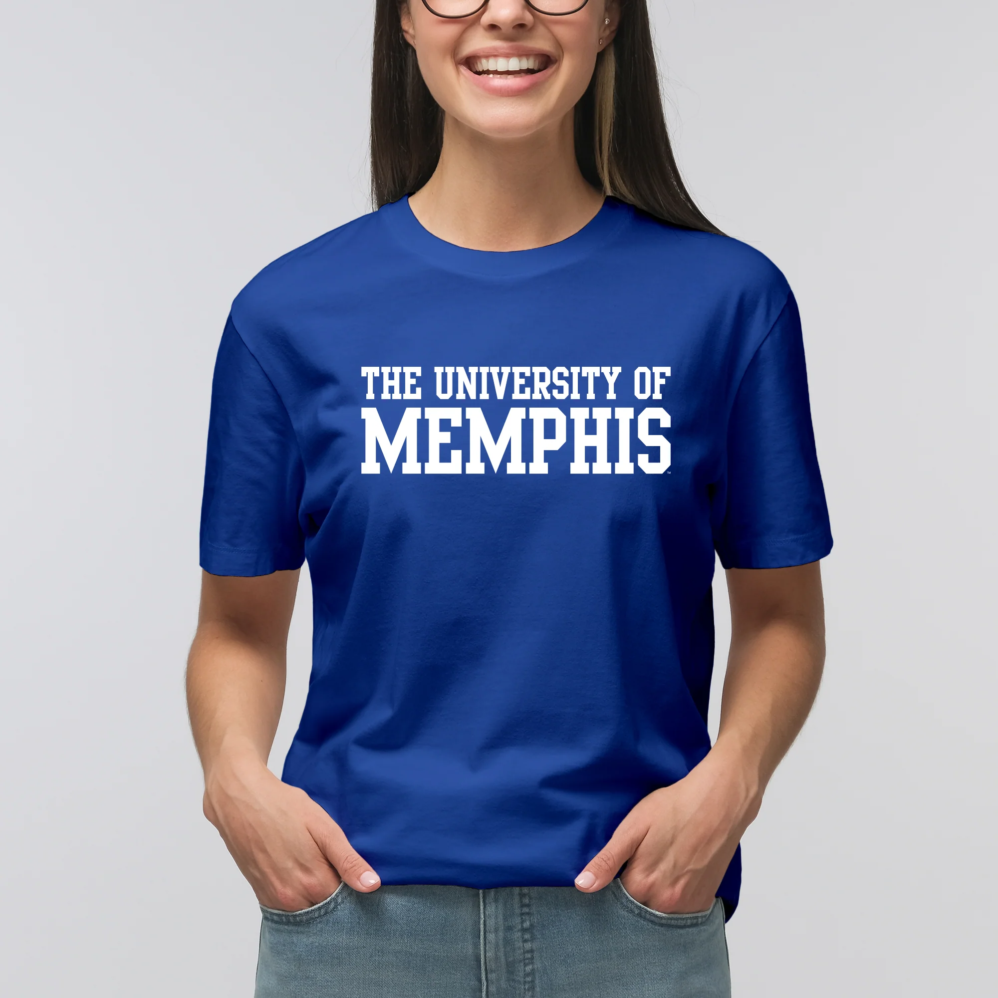 Memphis Tigers Basic Block Short Sleeve T-Shirt - Royal - Image 4