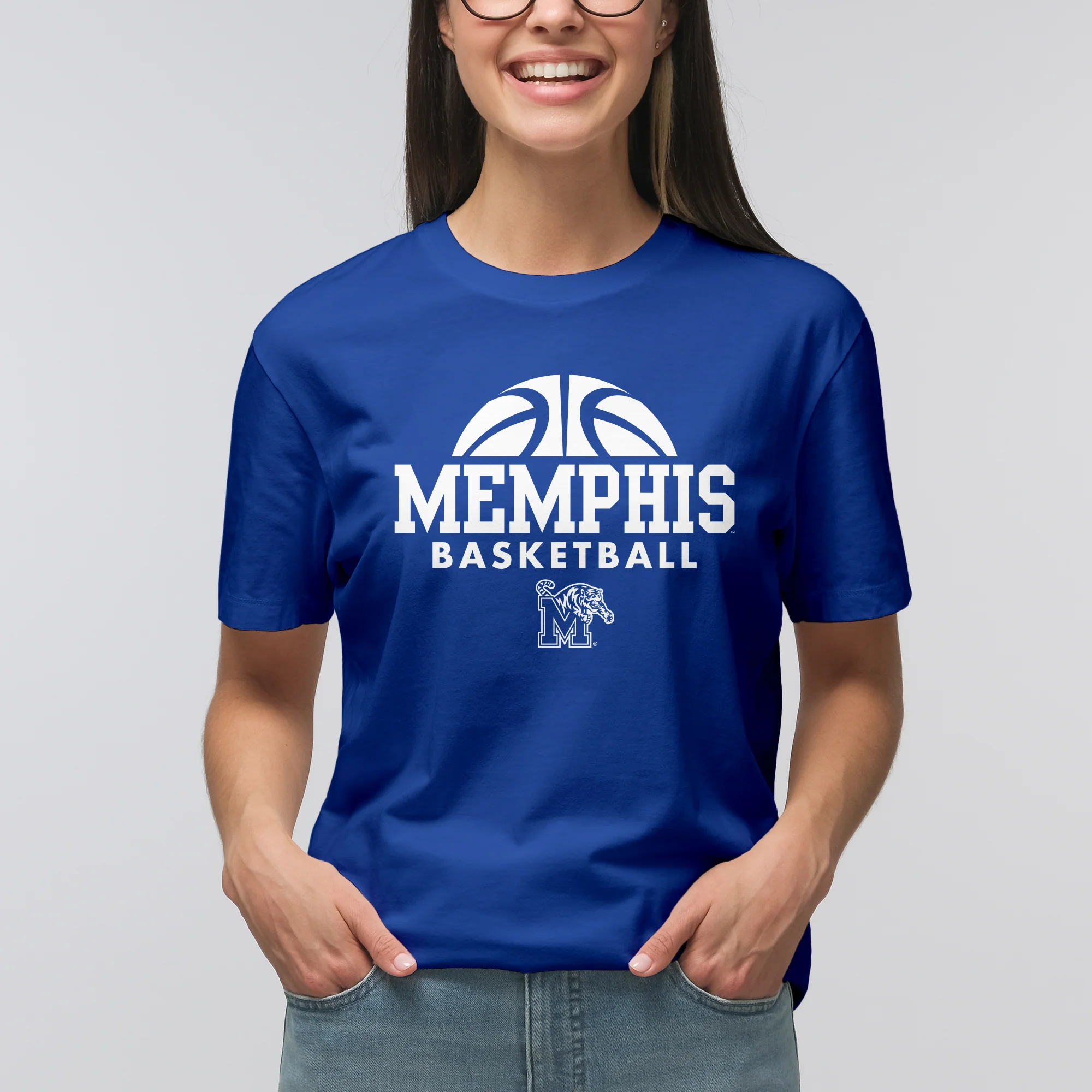 Memphis Tigers Basketball Hype T-Shirt - Royal - Image 4