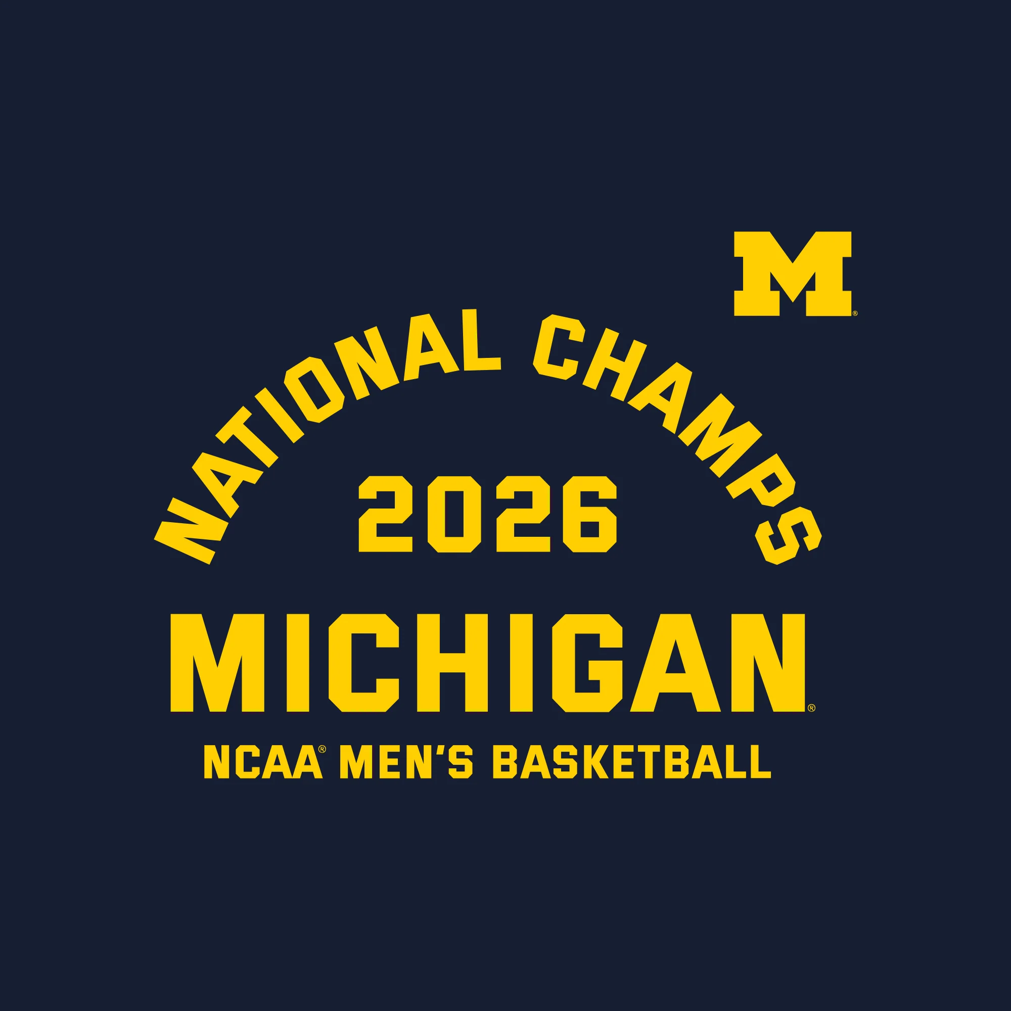 Michigan 2026 Basketball National Champions Blocker T-Shirt - Image 3