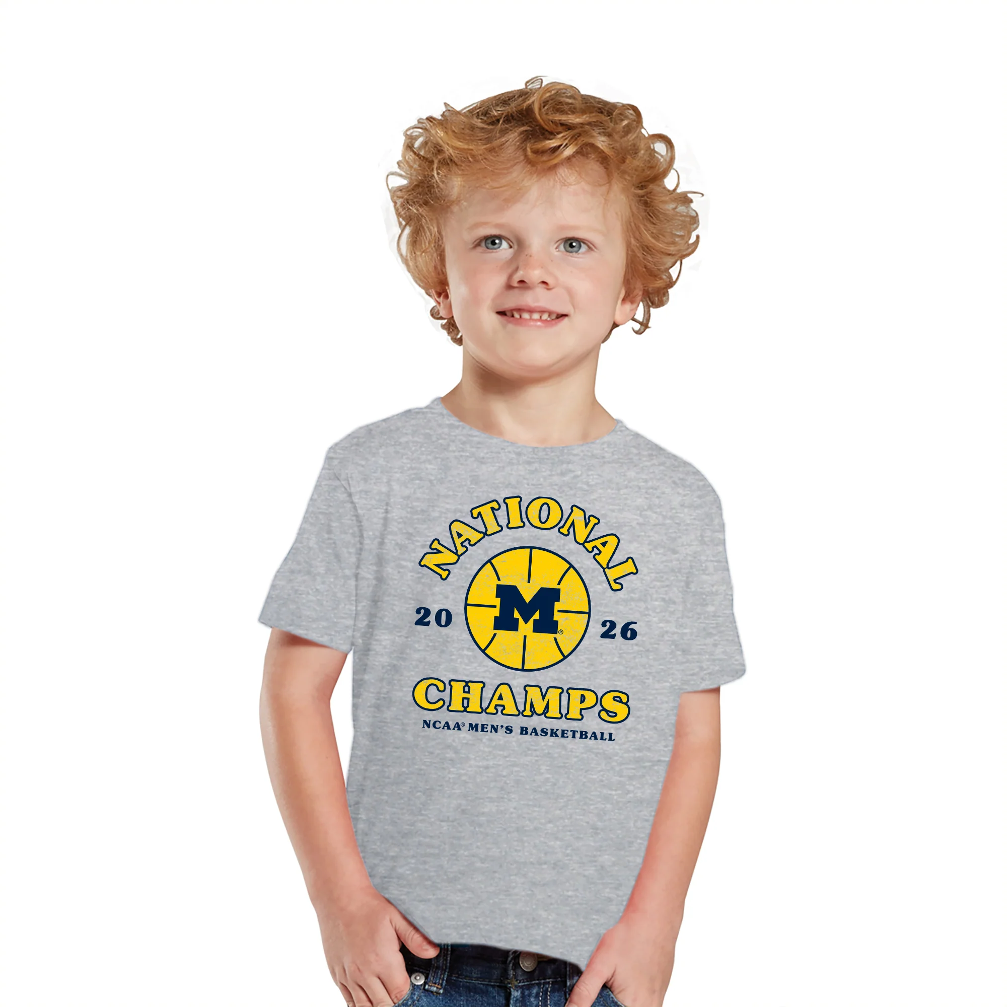 Michigan 2026 Basketball National Champions Retro Shootout Toddler T-Shirt - Image 4