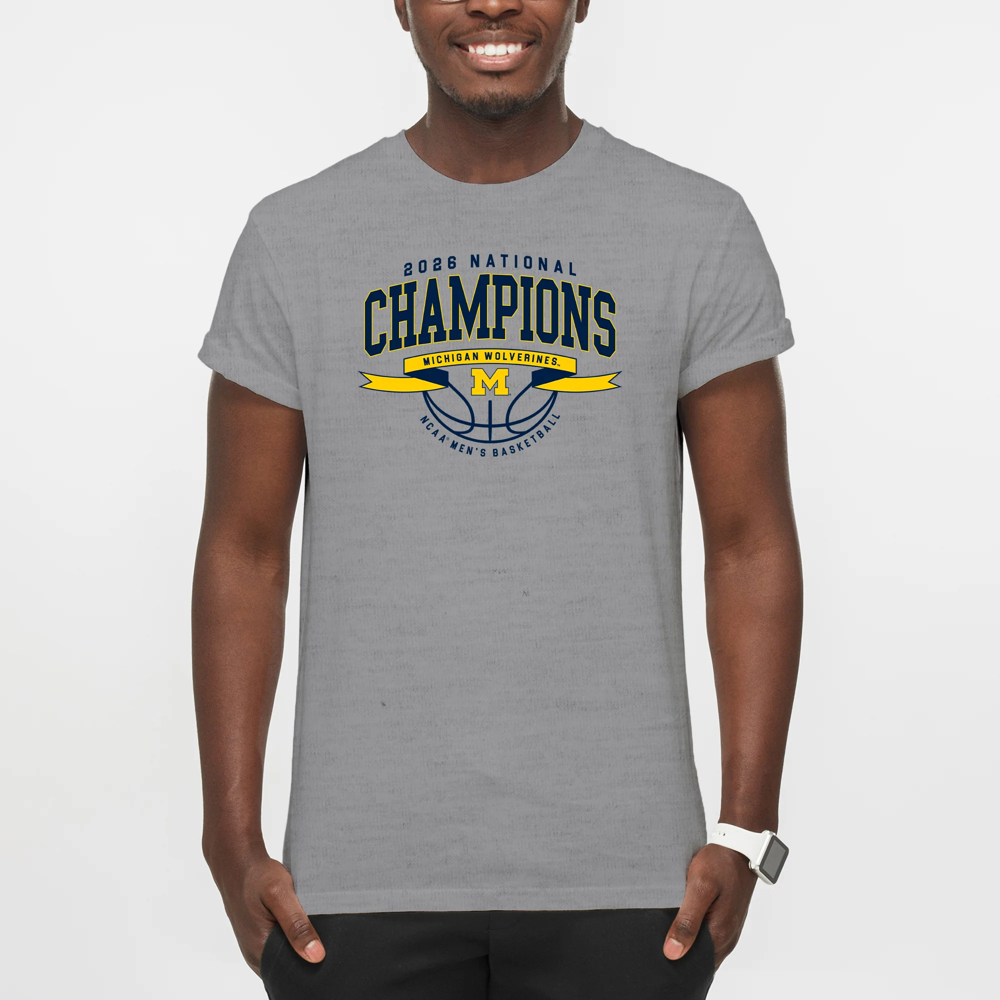Michigan 2026 Basketball National Champions Ribbon Wings T-Shirt - Image 4