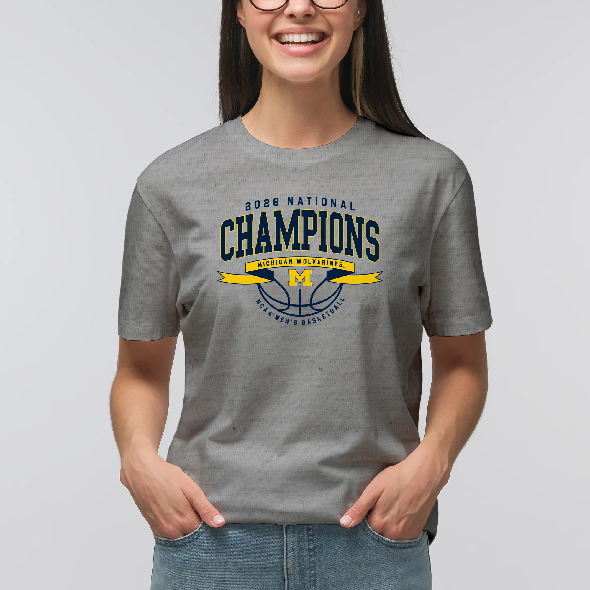 Michigan 2026 Basketball National Champions Ribbon Wings T-Shirt - Image 5