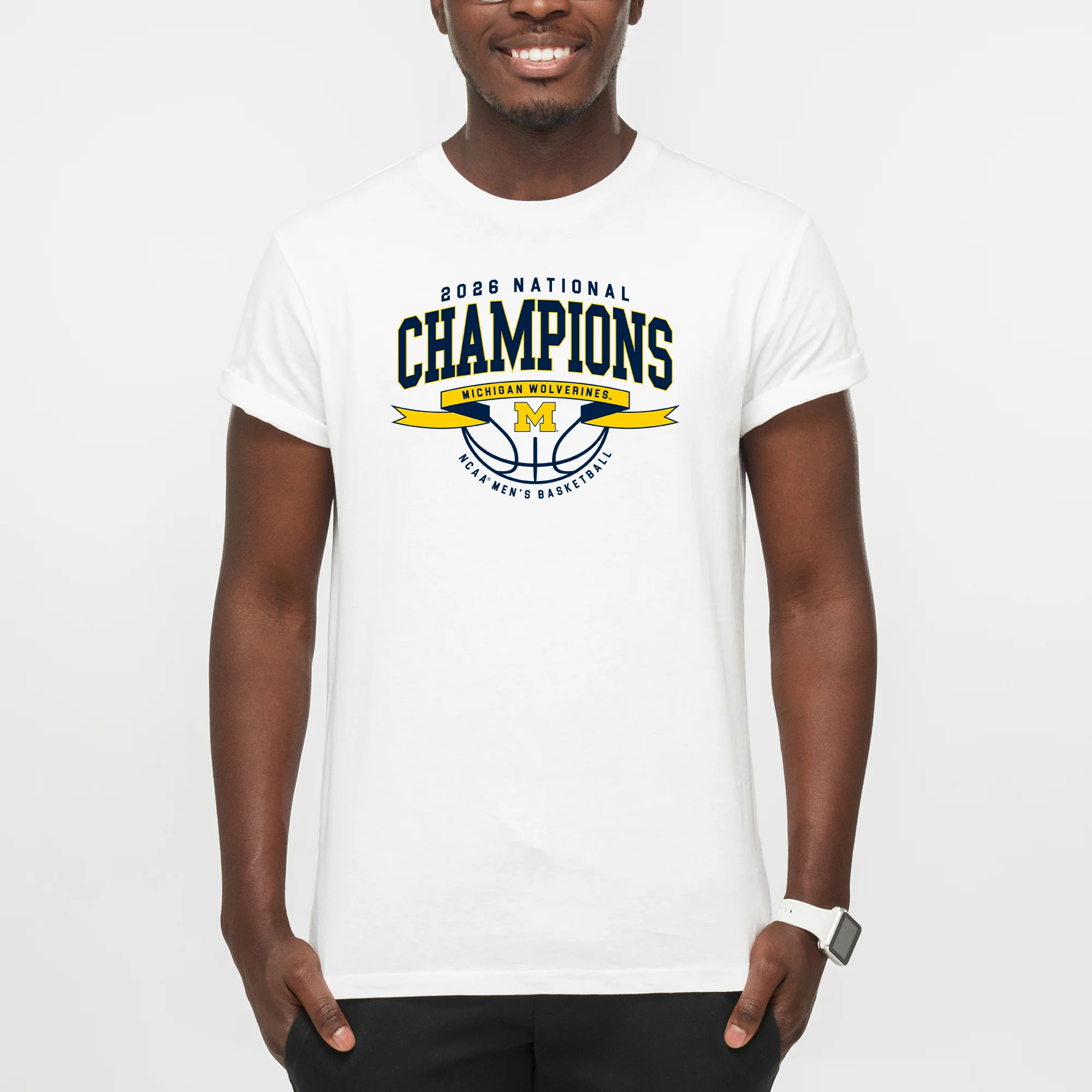 Michigan 2026 Basketball National Champions Ribbon Wings T-Shirt - Image 7
