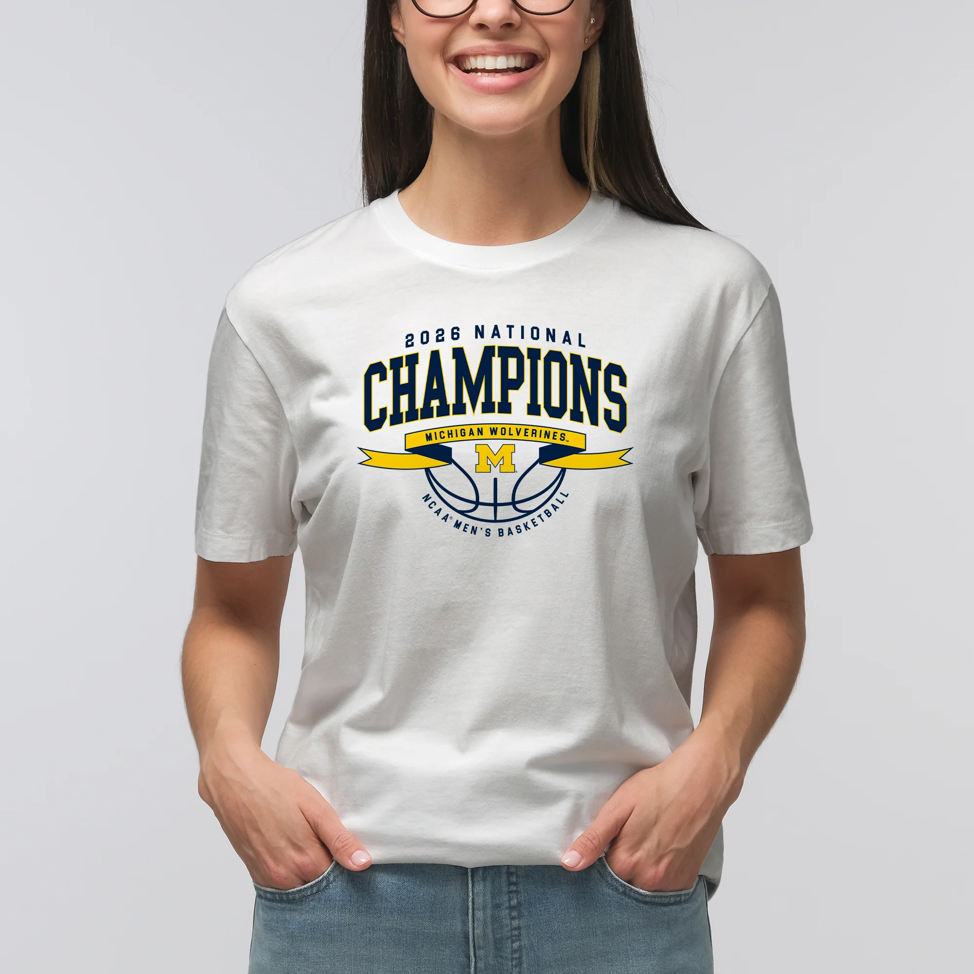 Michigan 2026 Basketball National Champions Ribbon Wings T-Shirt - Image 8