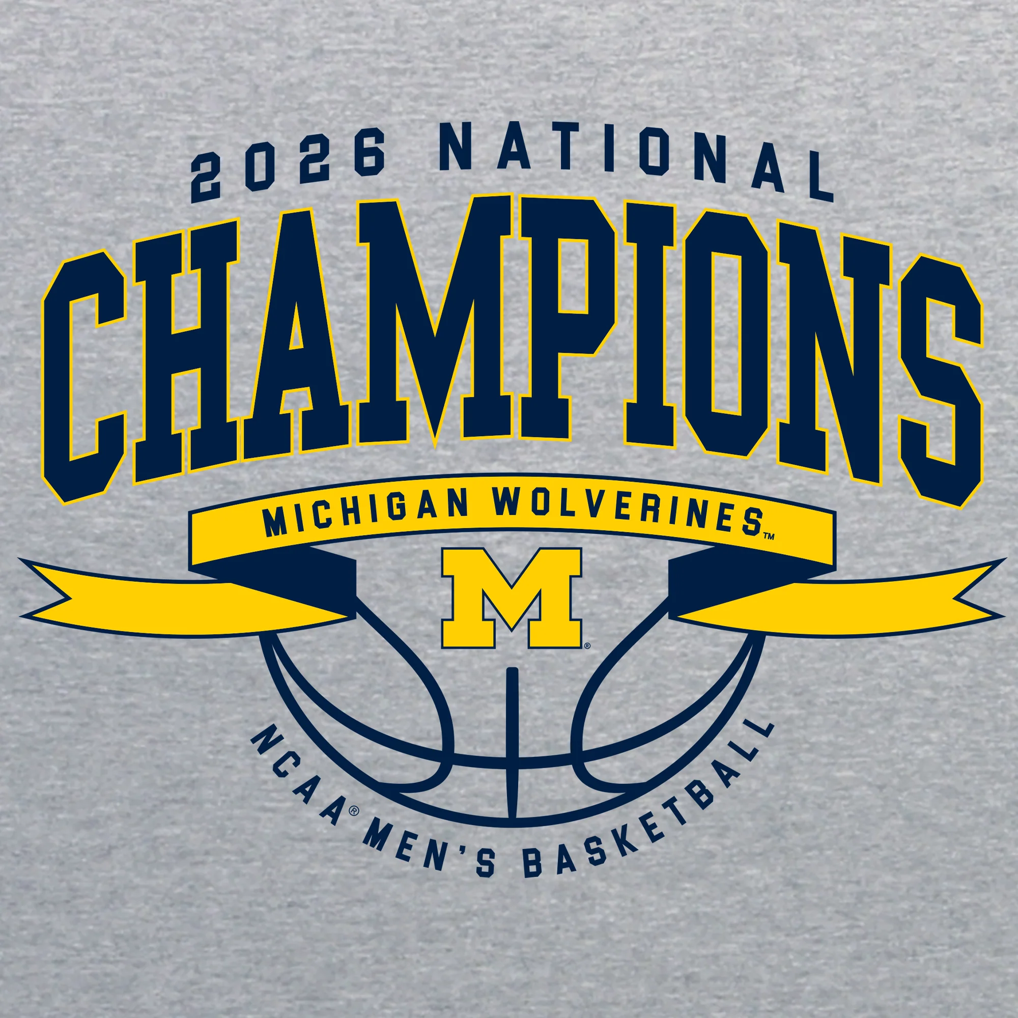 Michigan 2026 Basketball National Champions Ribbon Wings T-Shirt - Image 3