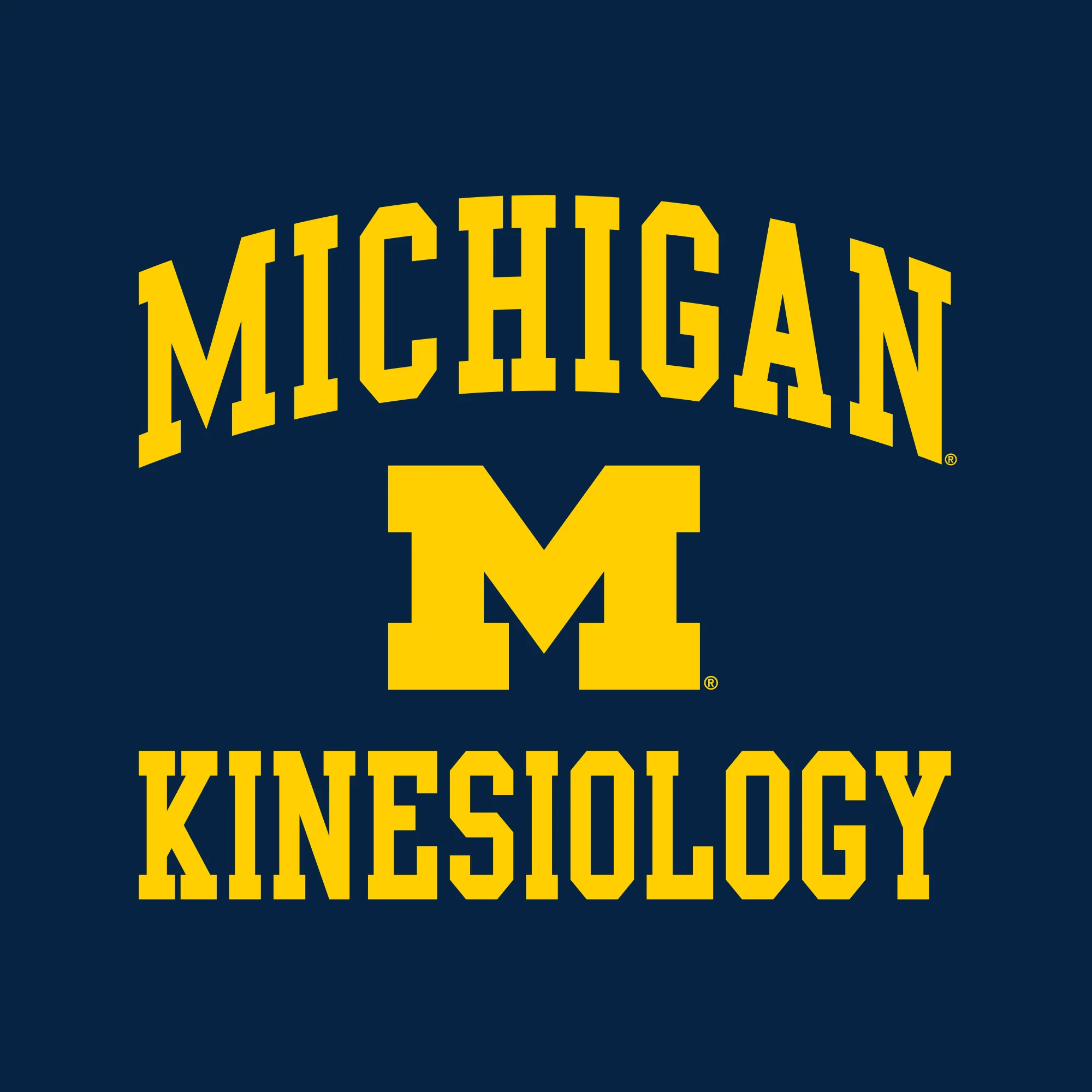 Arch Logo Kinesiology University of Michigan Basic Cotton Short Sleeve T-Shirt - Navy - Image 2