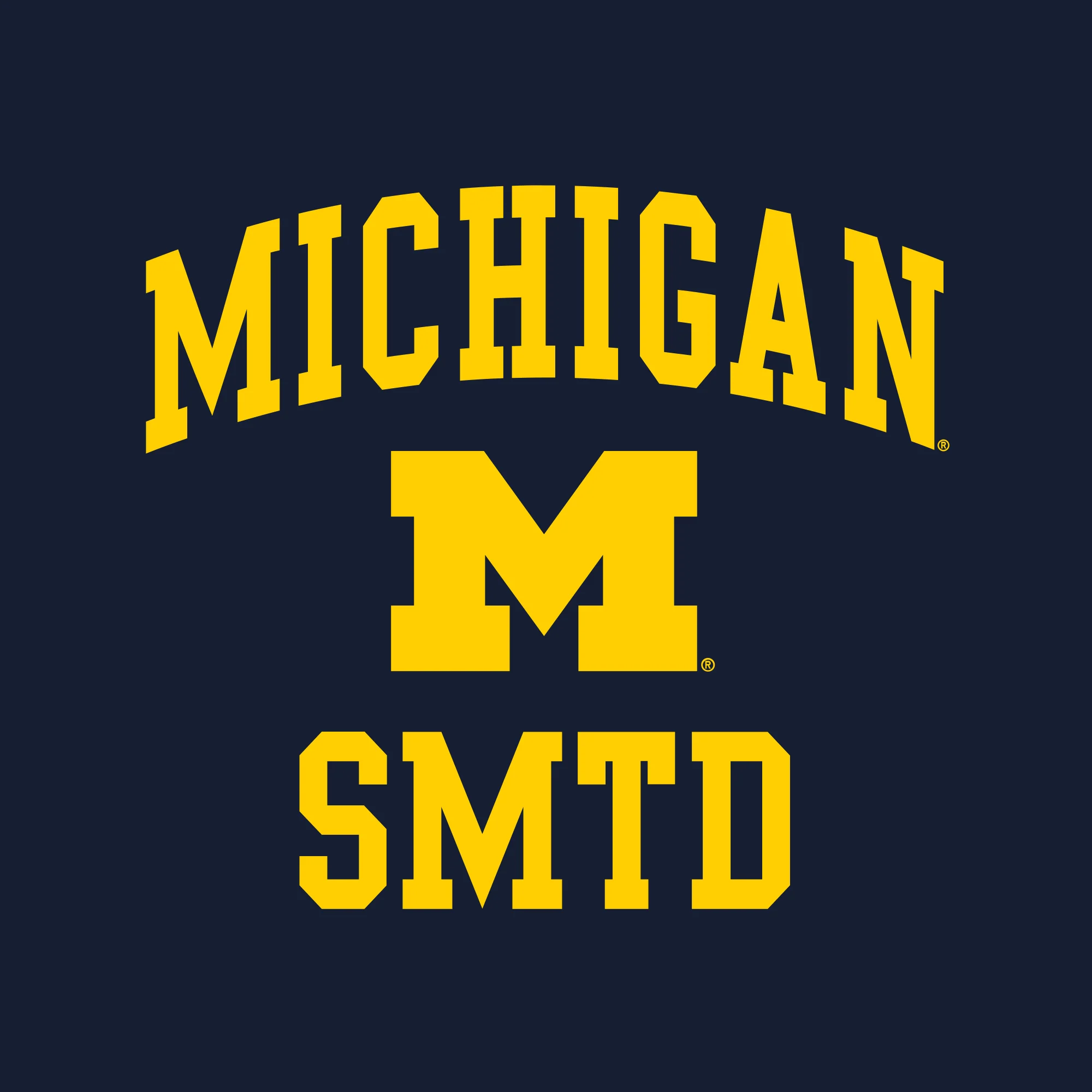Michigan Arch Logo SMTD Crewneck - Navy - Image 2
