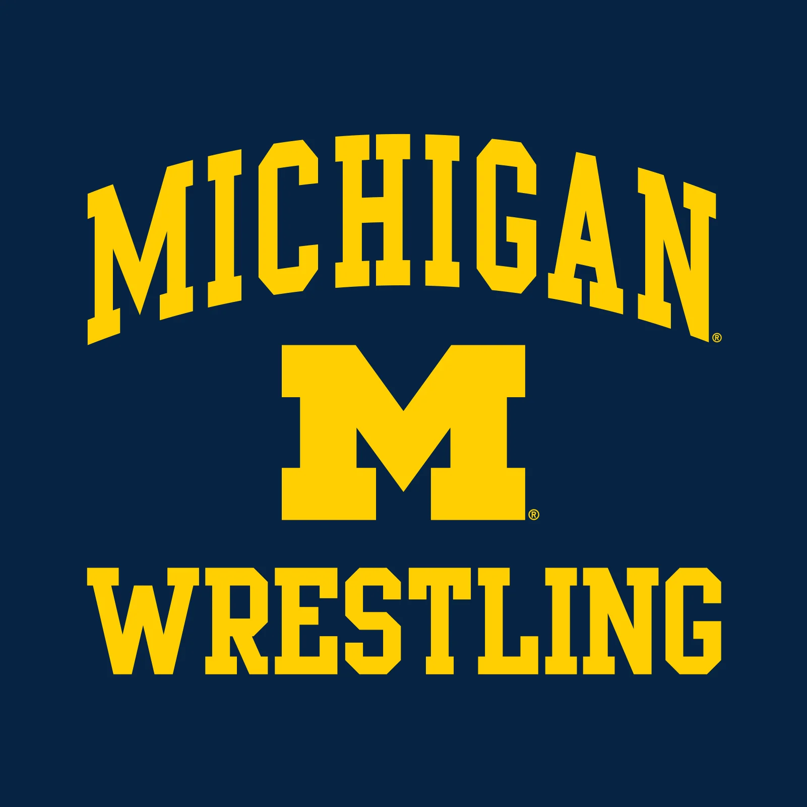 Arch Logo Wrestling University of Michigan Basic Cotton Short Sleeve T Shirt - Navy - Image 2