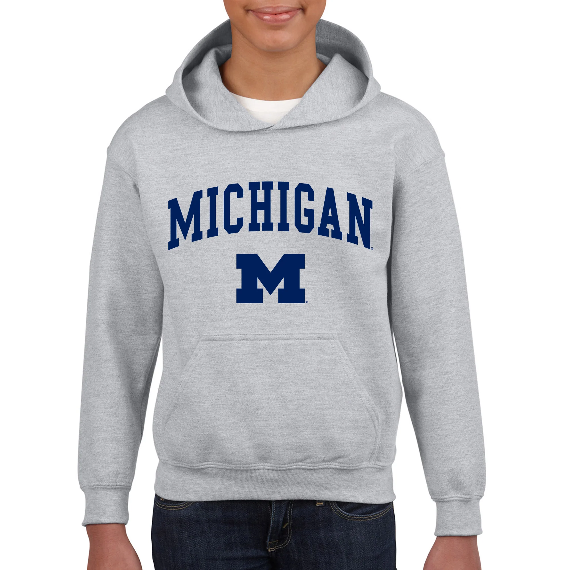 Michigan Arch Logo Youth Hoodie - Image 9